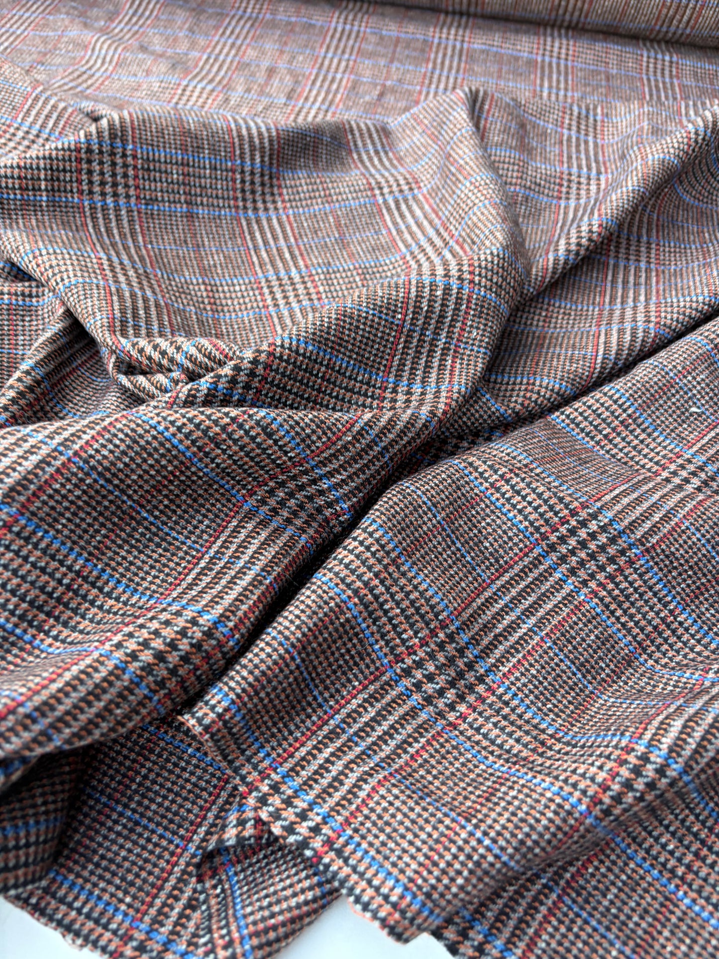 BART 039 brown/blue checkered wool