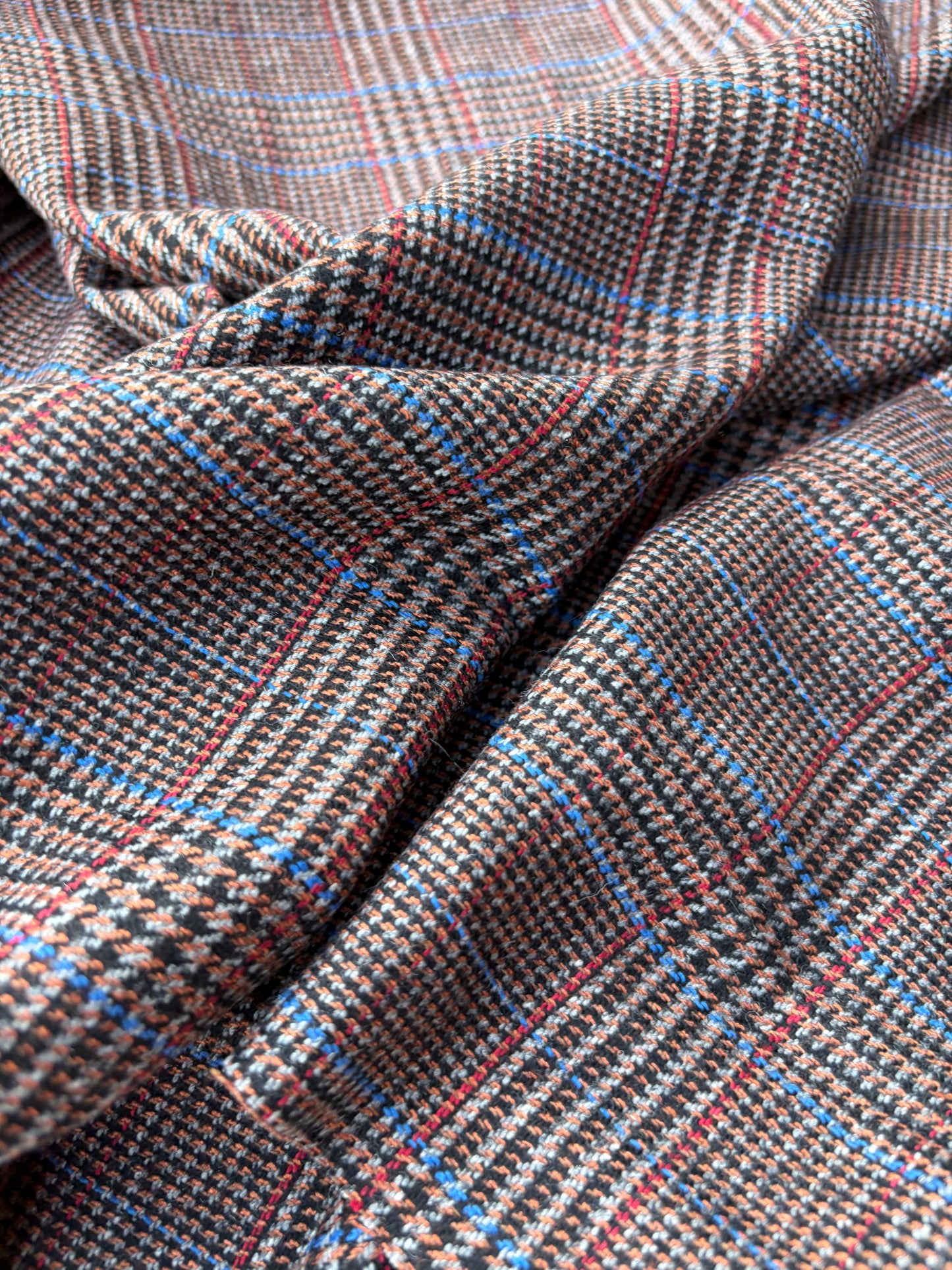 BART 039 brown/blue checkered wool