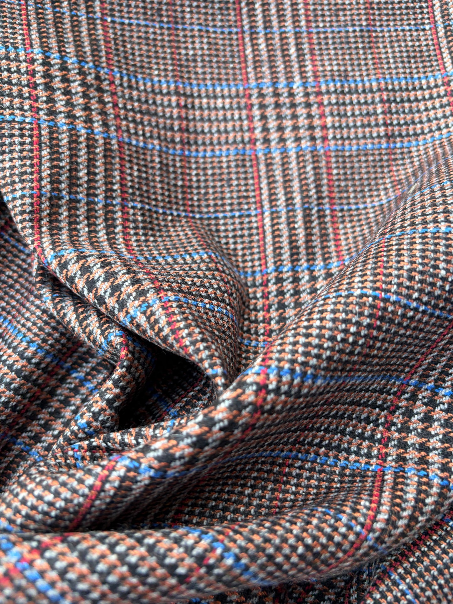 BART 039 brown/blue checkered wool