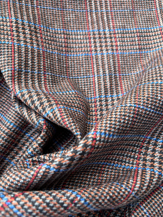 BART 039 brown/blue checkered wool