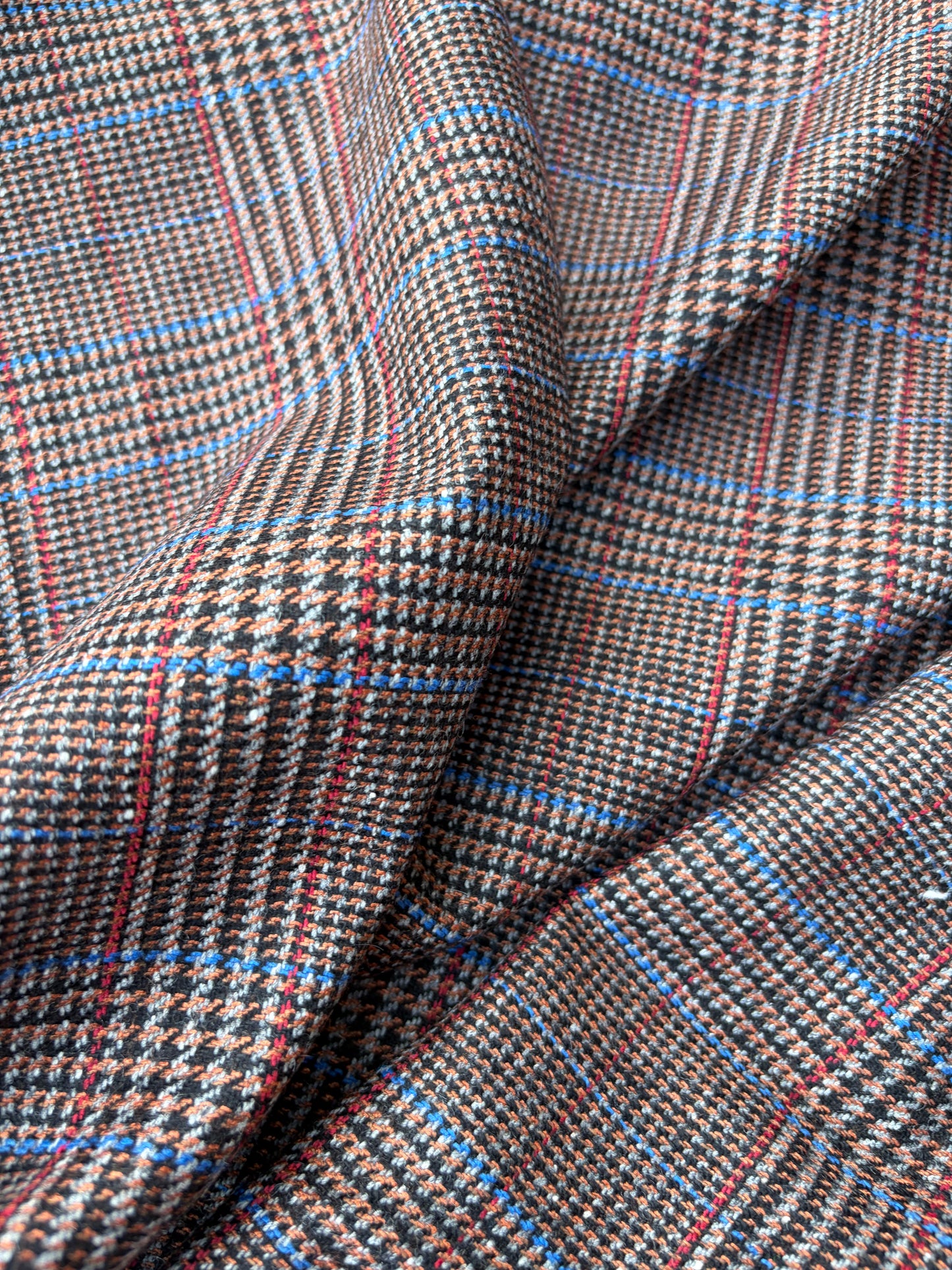 BART 039 brown/blue checkered wool