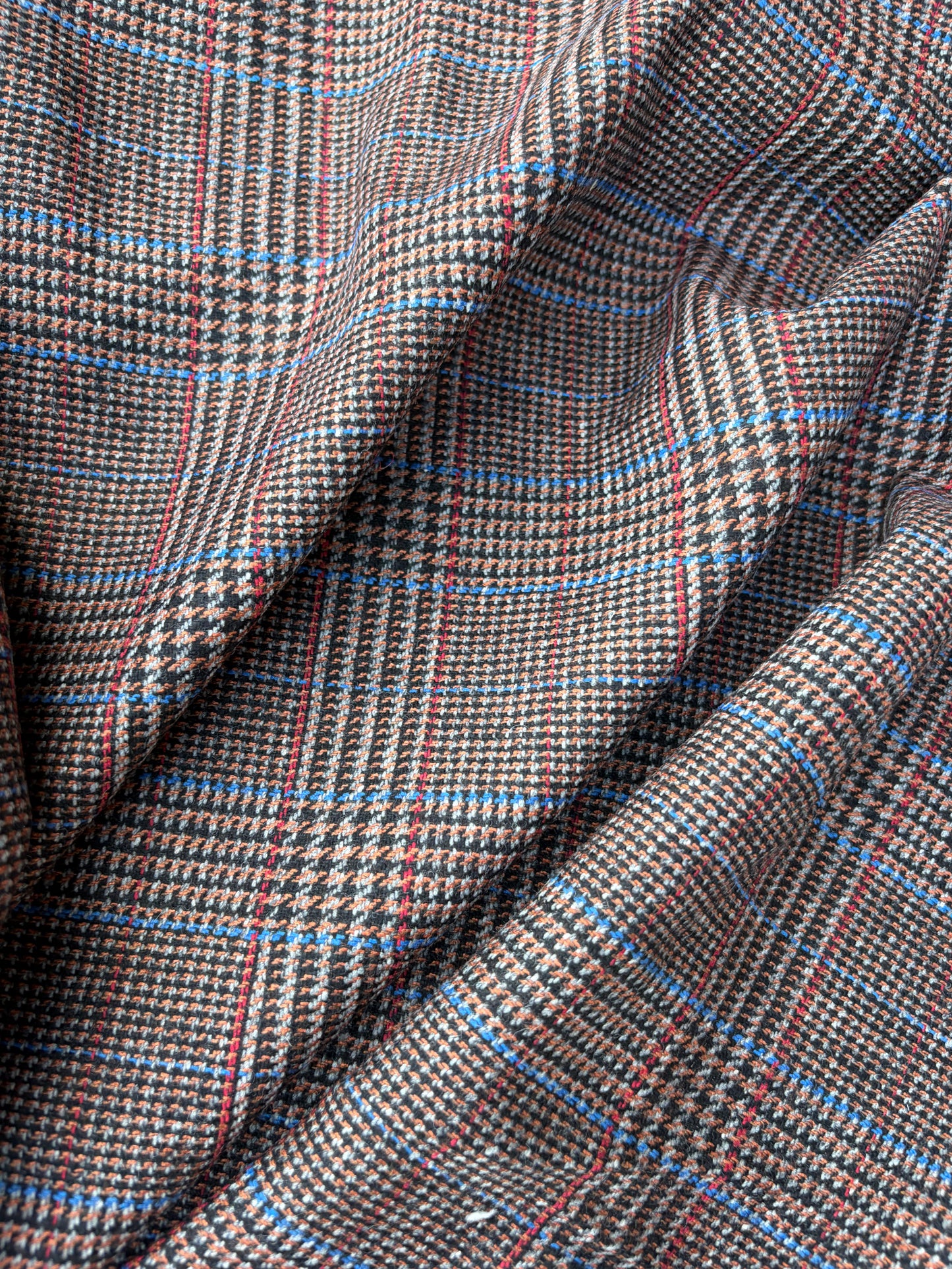 BART 039 brown/blue checkered wool