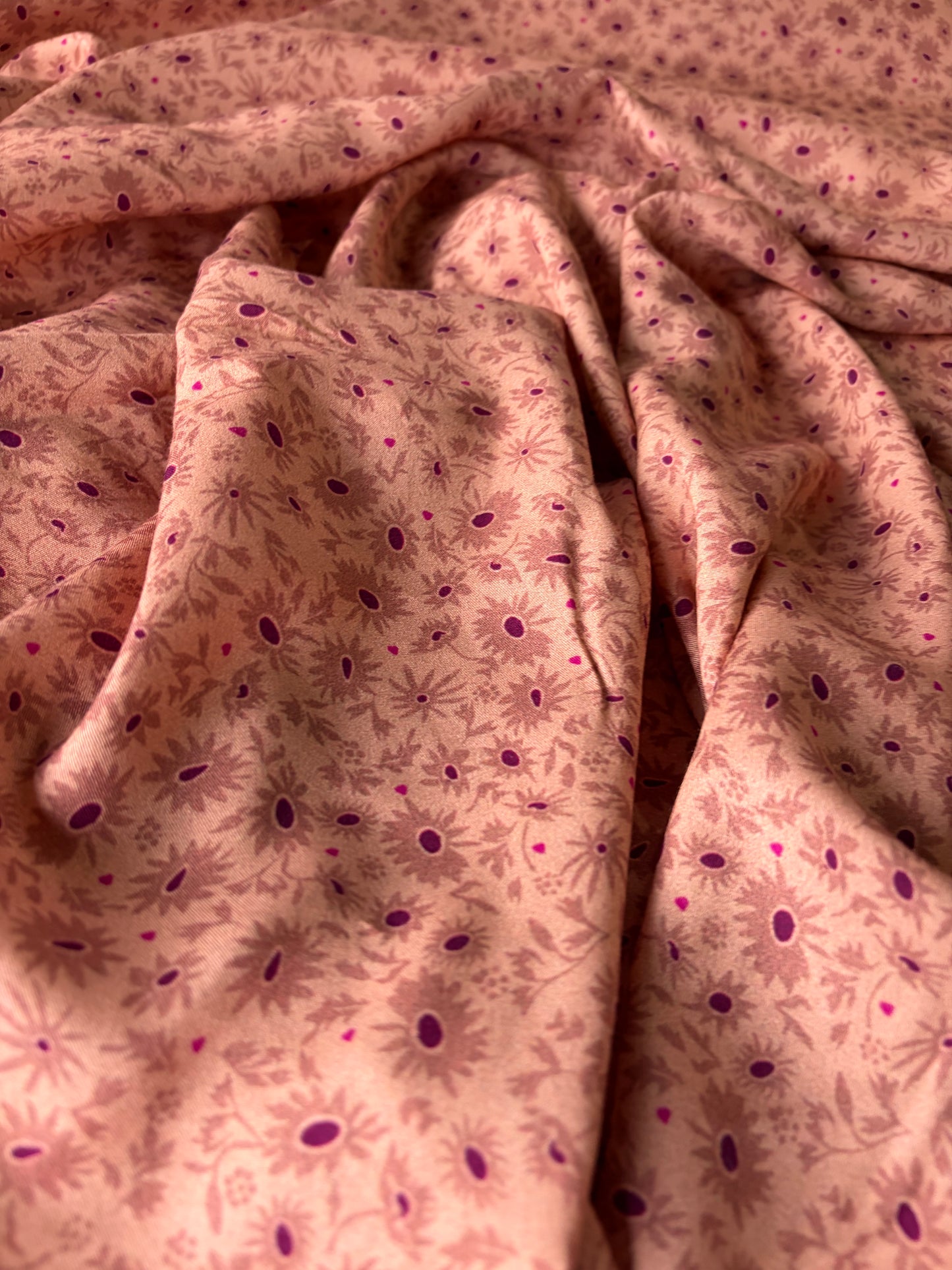 PC STAN 021 viscose flowerprint old pink/purple