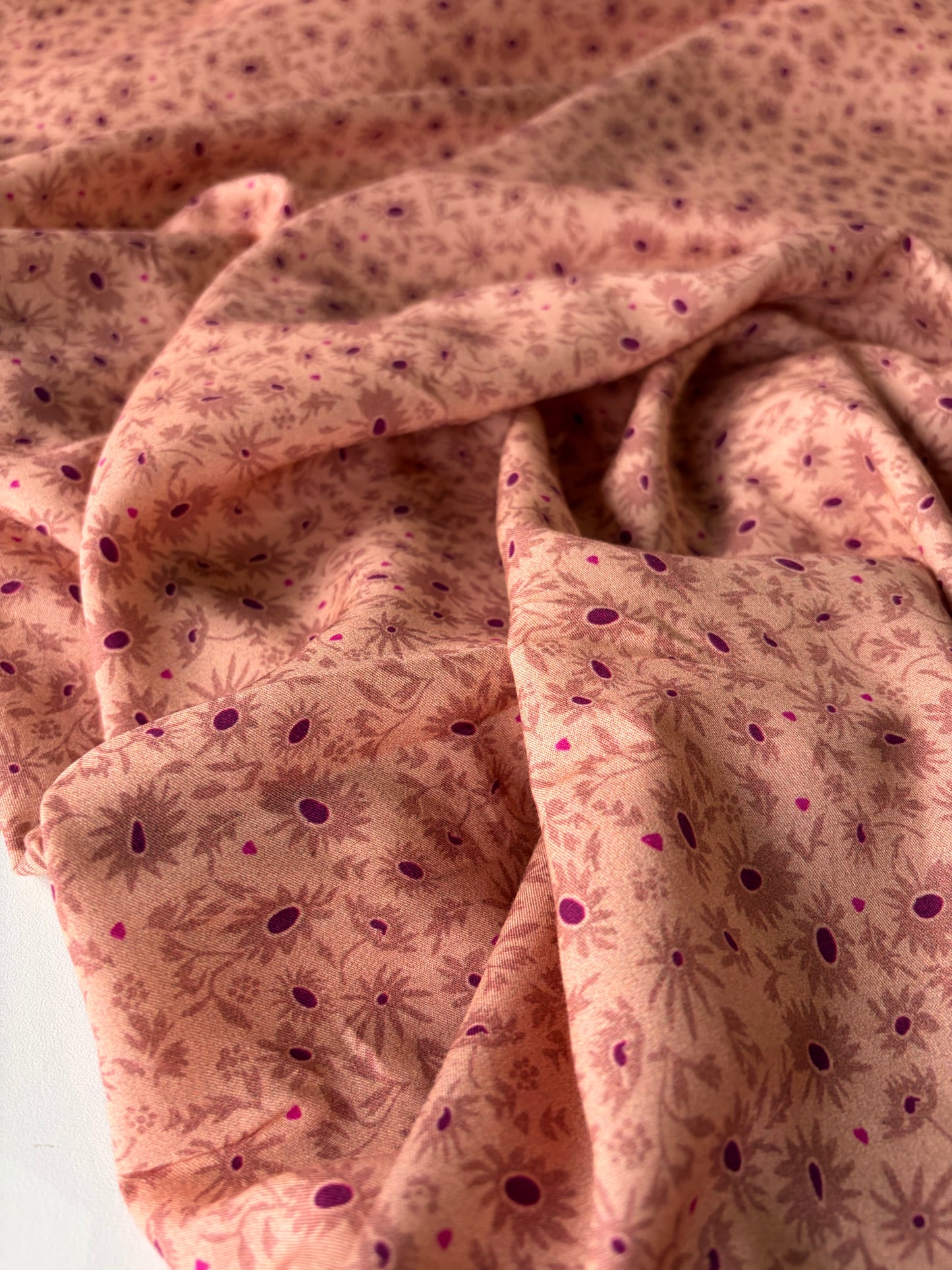 PC STAN 021 viscose flowerprint old pink/purple