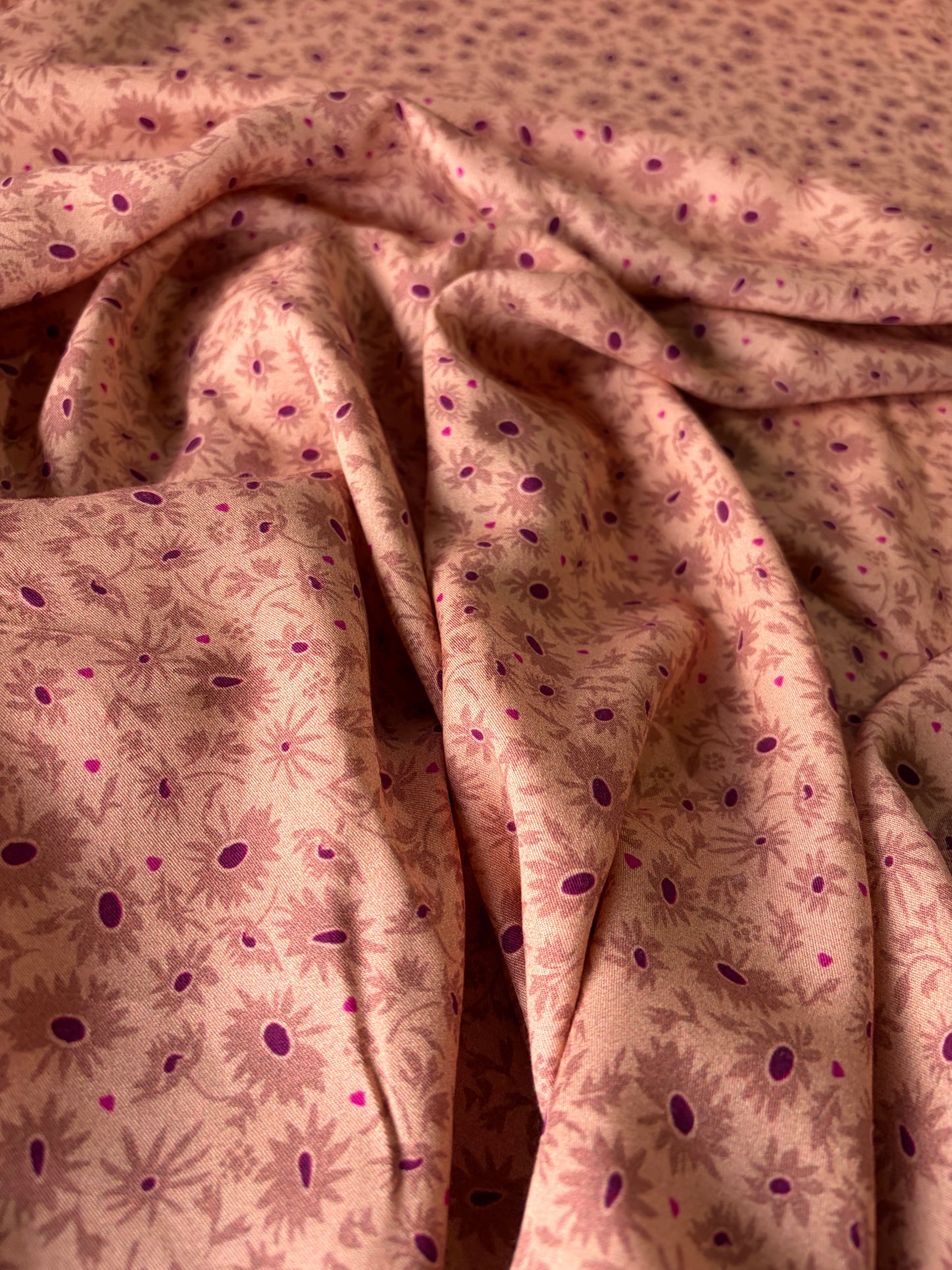 PC STAN 021 viscose flowerprint old pink/purple