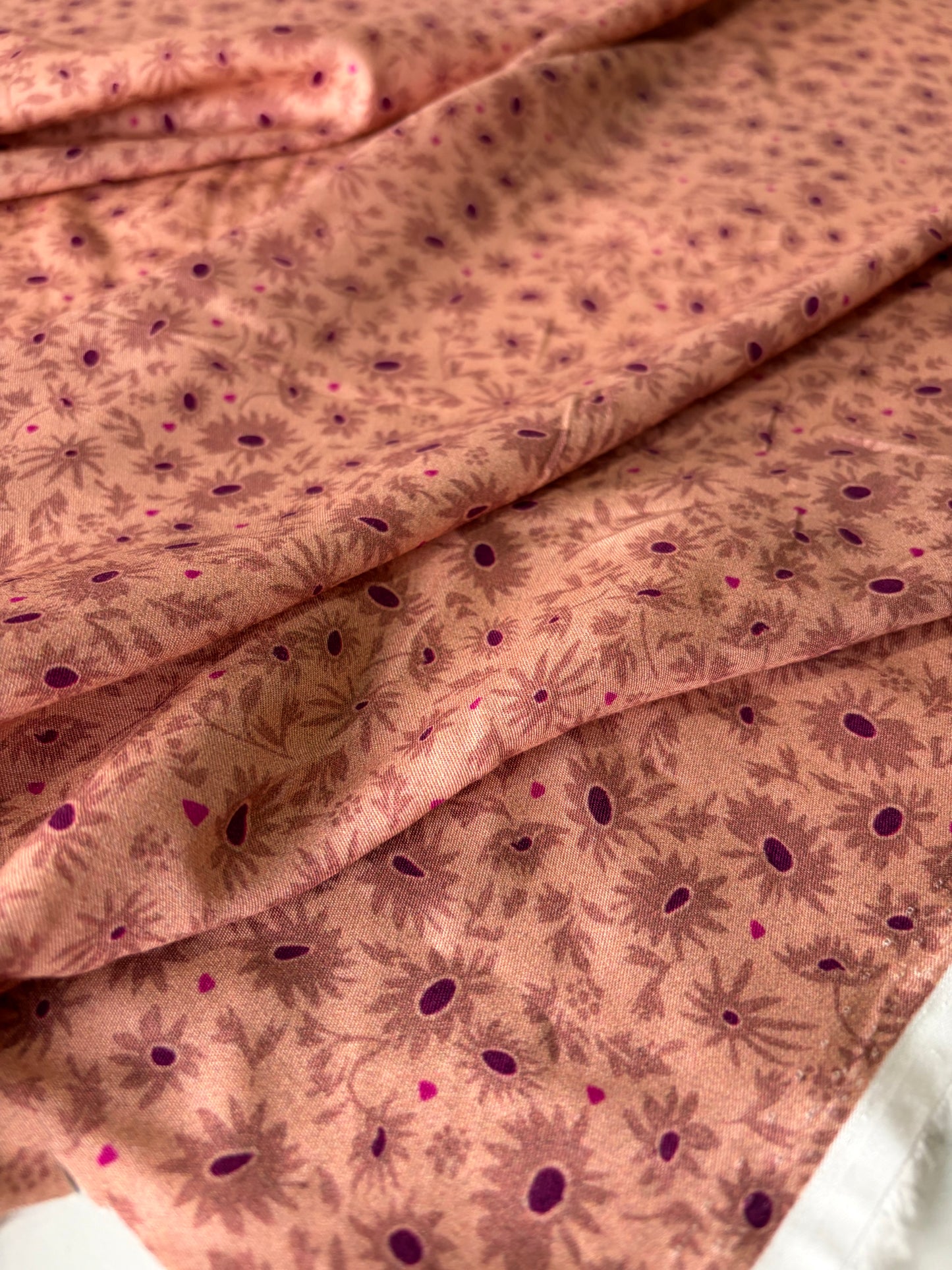 PC STAN 021 viscose flowerprint old pink/purple
