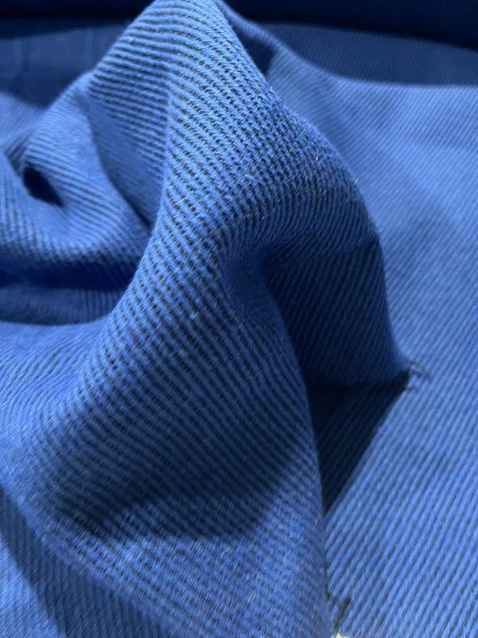 AGATHE 007 heavy tricotine coat fabric indigo blue