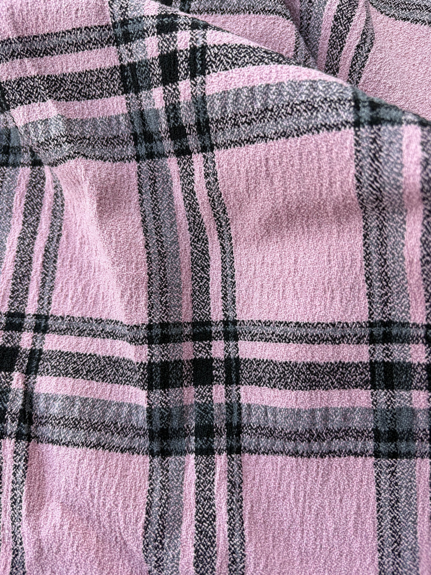 BART 043 dusty pink bi-stretch crêpe check
