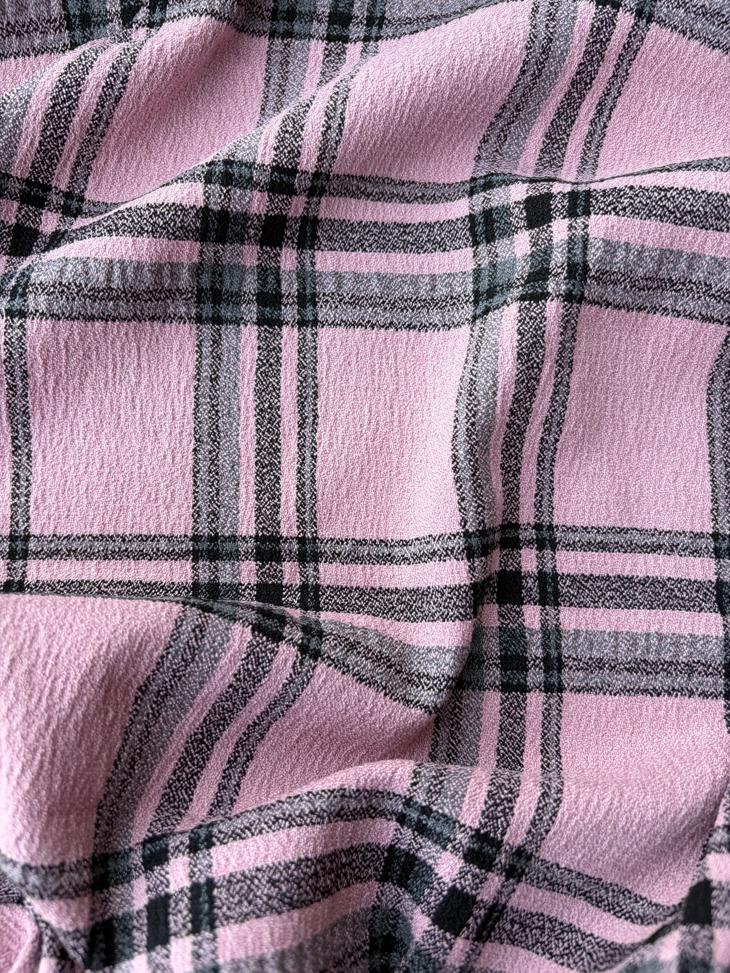 BART 043 dusty pink bi-stretch crêpe check