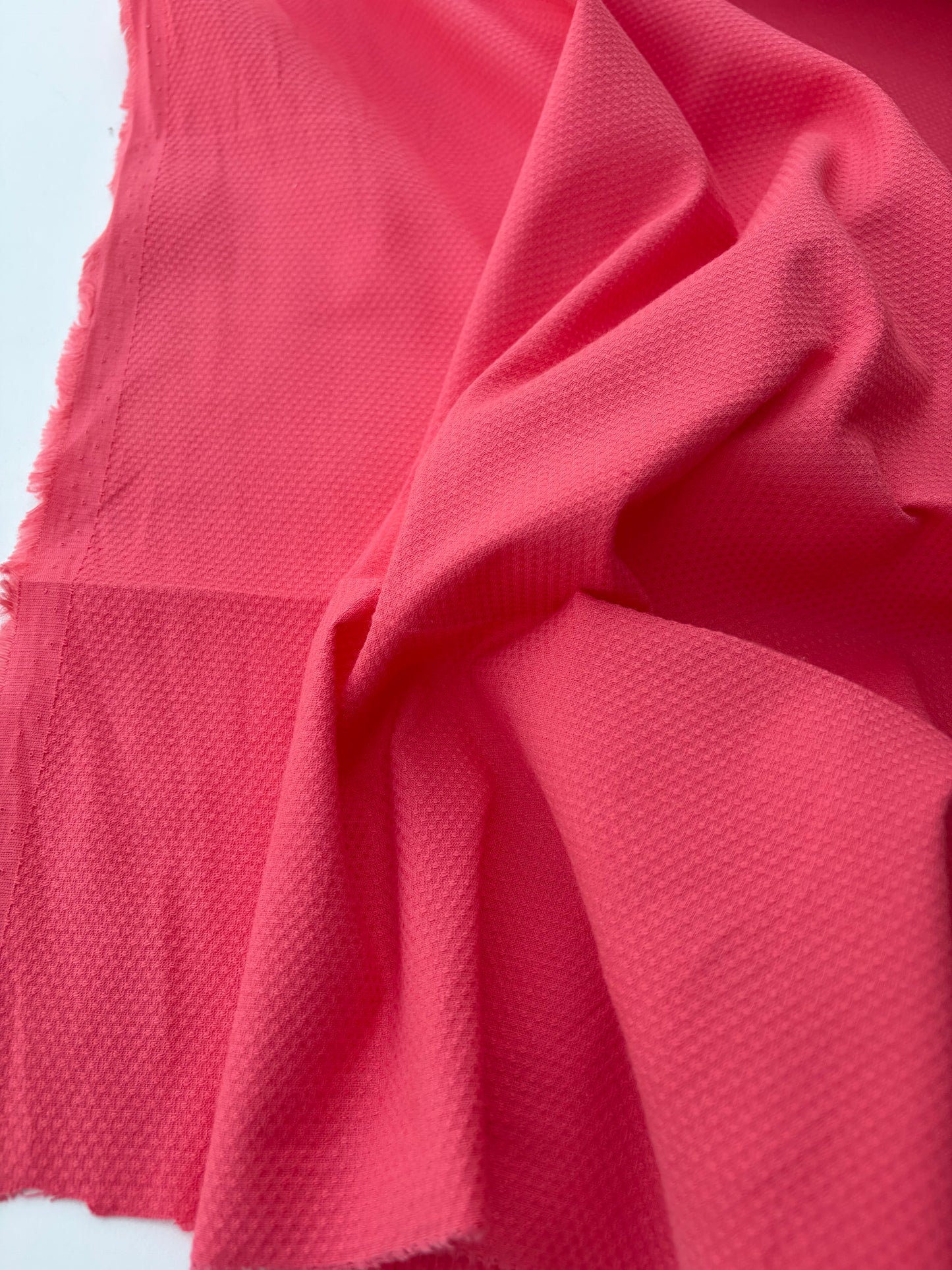 BART 044 coral cotton stretch piqué