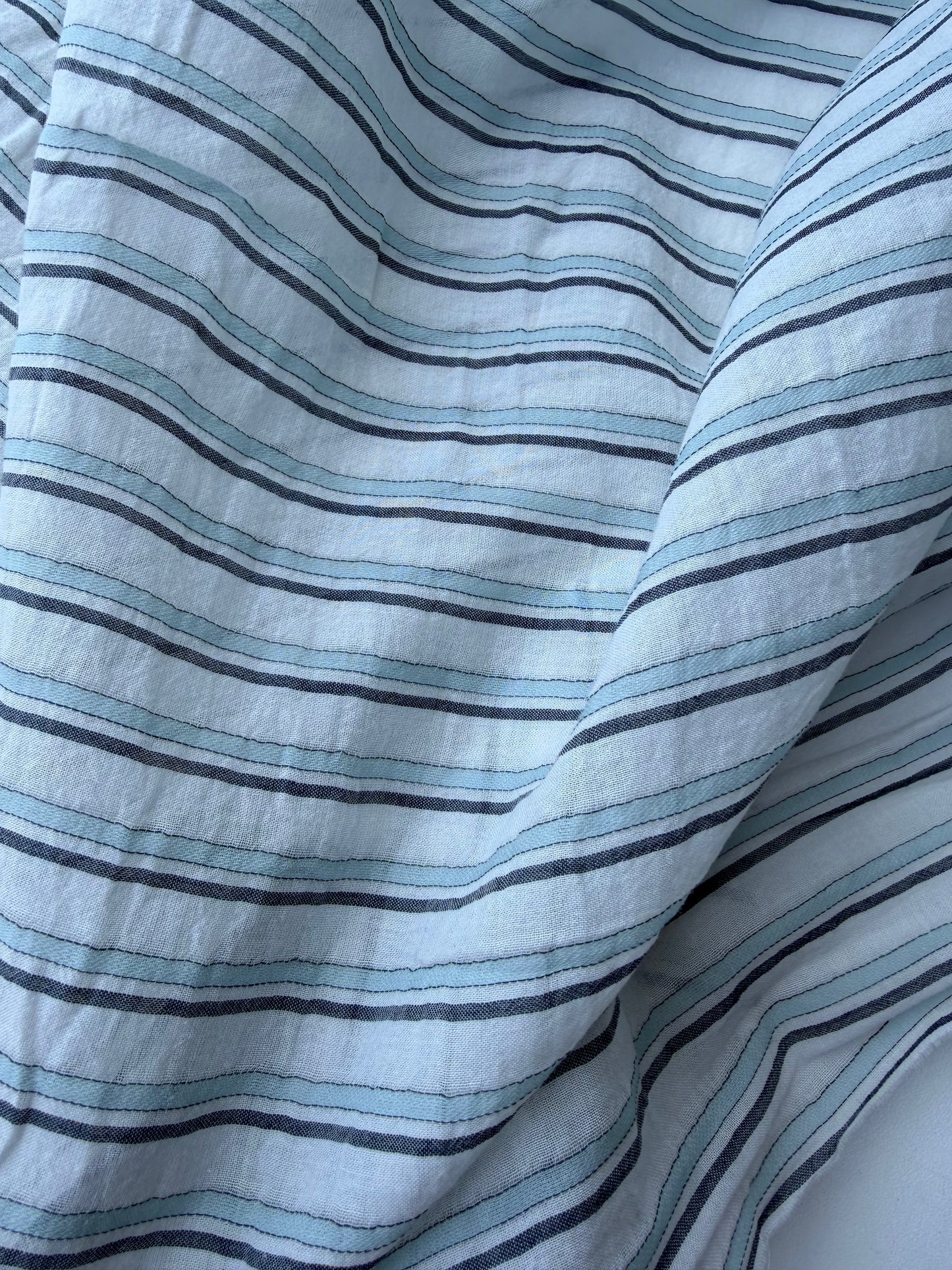 BART 045 grey/green colourwoven cotton voile stripes