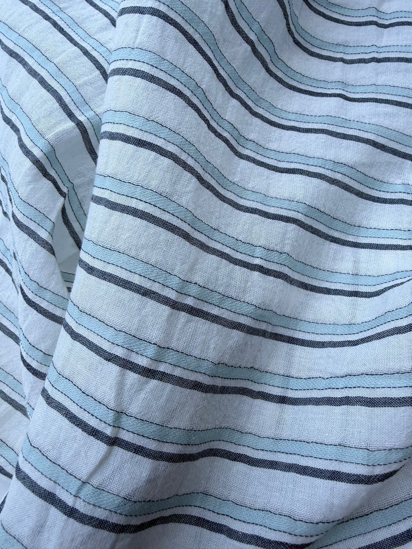 BART 045 grey/green colourwoven cotton voile stripes