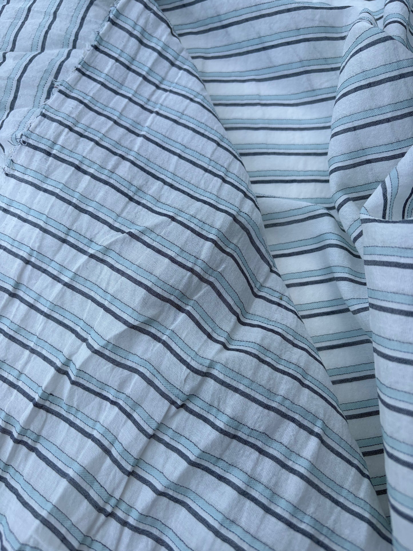 BART 045 grey/green colourwoven cotton voile stripes