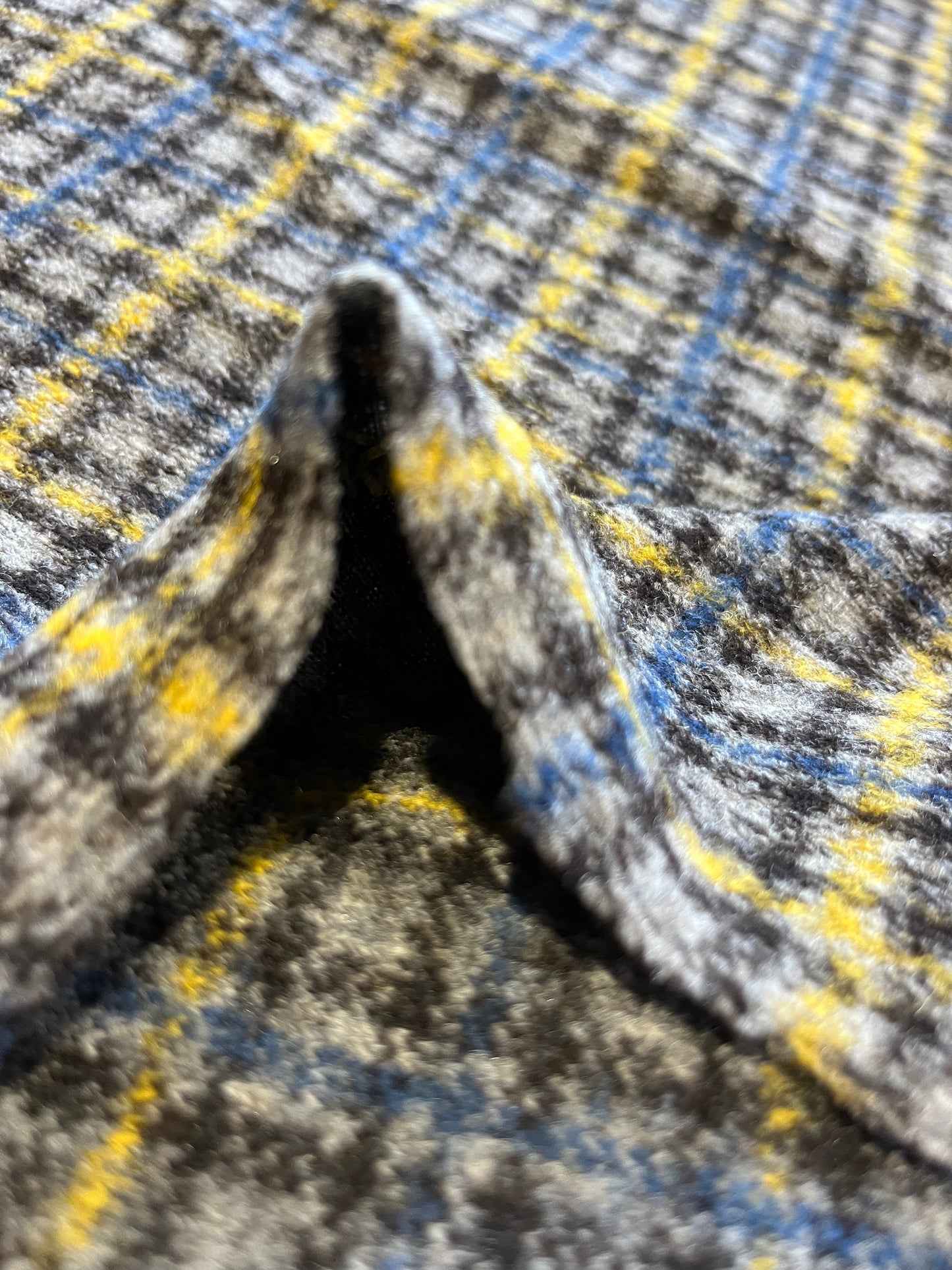 G02 Wool jersey check yellow/indigo