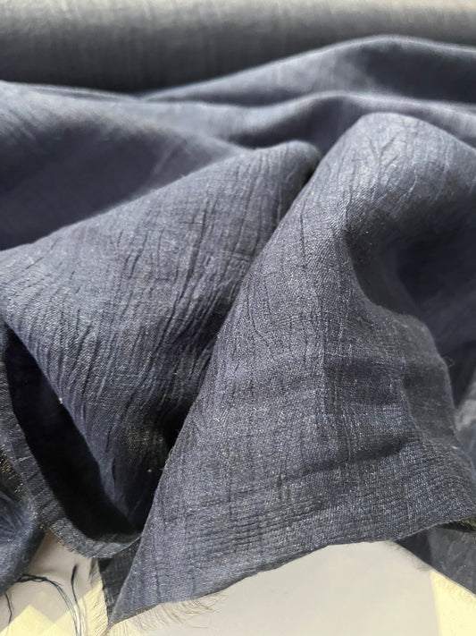 AXELLE 010  crinckled linen navy