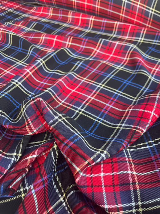 RW 035 woven check cotton/viscose