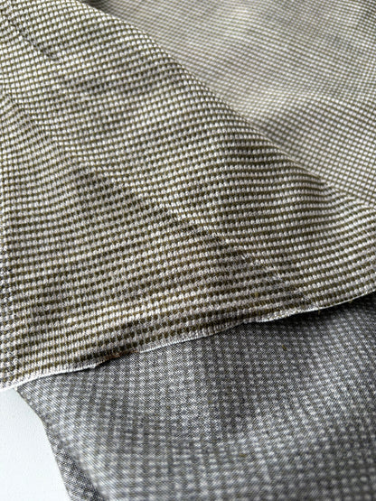PC AMI 2.04 khaky yarn dyed  stretch checks