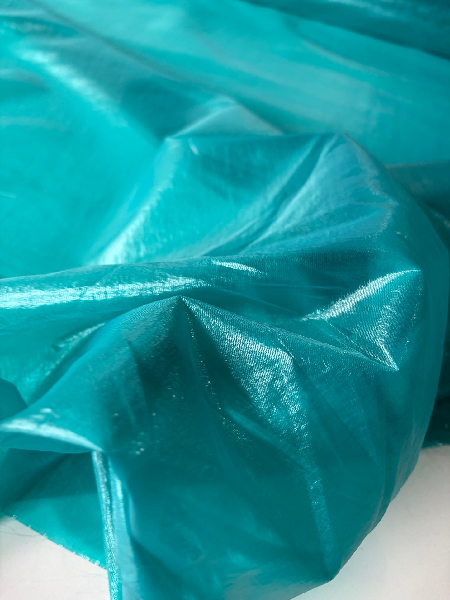 LC STAN 038 shiny transparent fabric turquoise