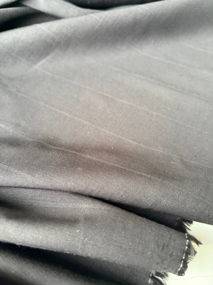 PC AMI 2.06 black tone on tone striped suiting fabric