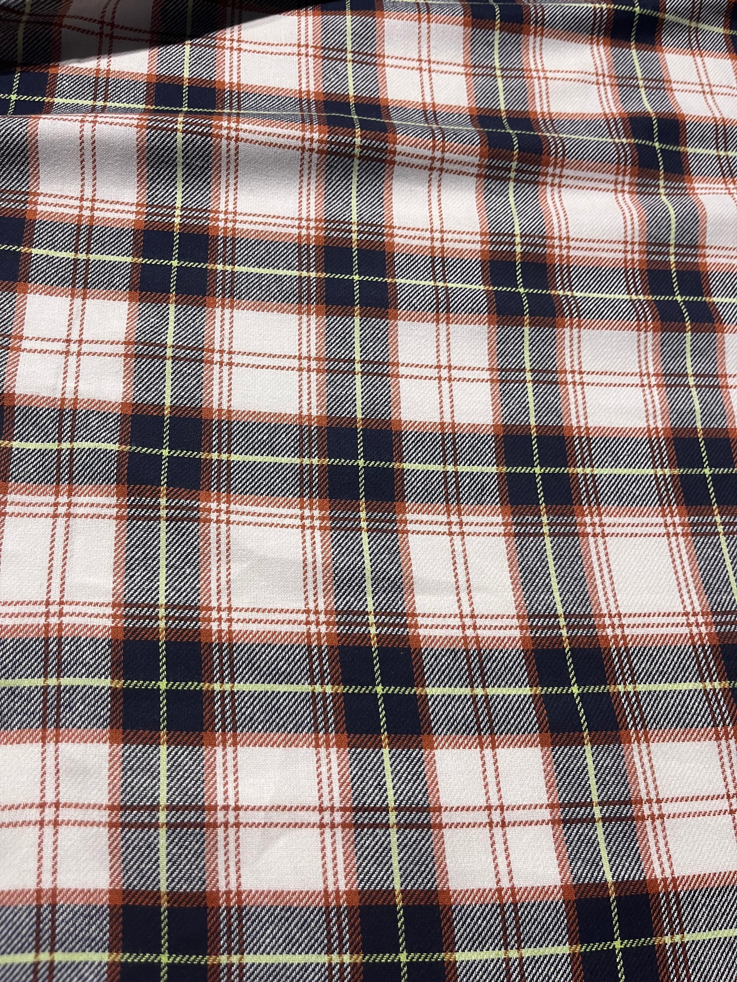 CARLOS 005 heavy cotton check navy/brique
