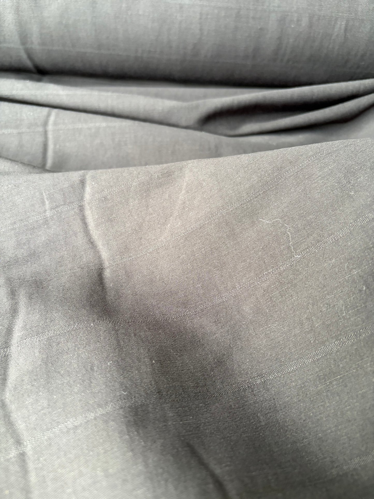 AMI 2.06 black tone on tone striped suiting fabric