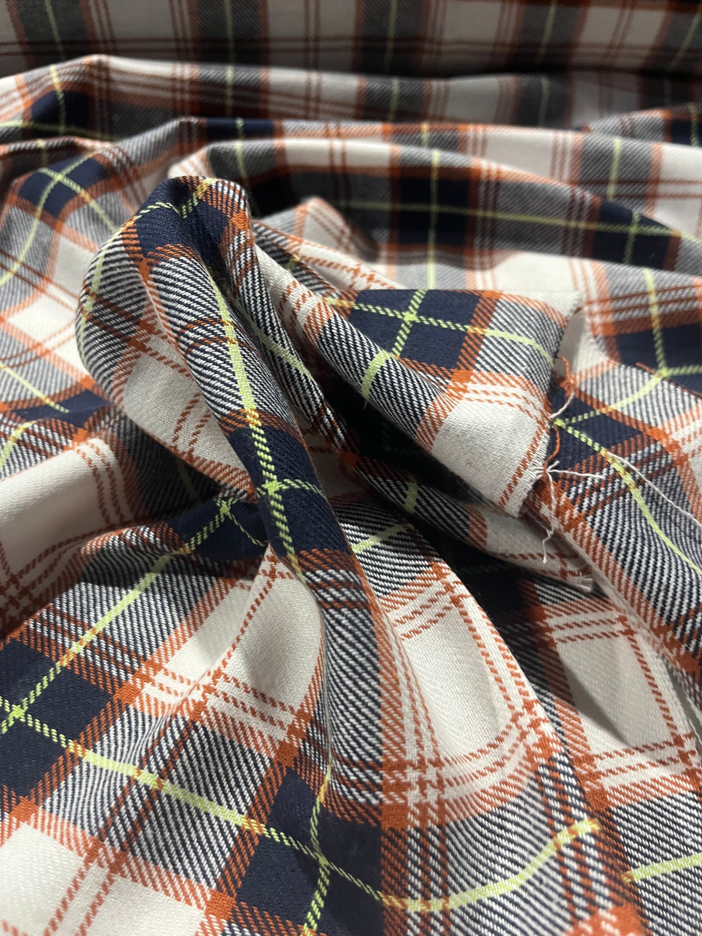 CARLOS 005 heavy cotton check navy/brique