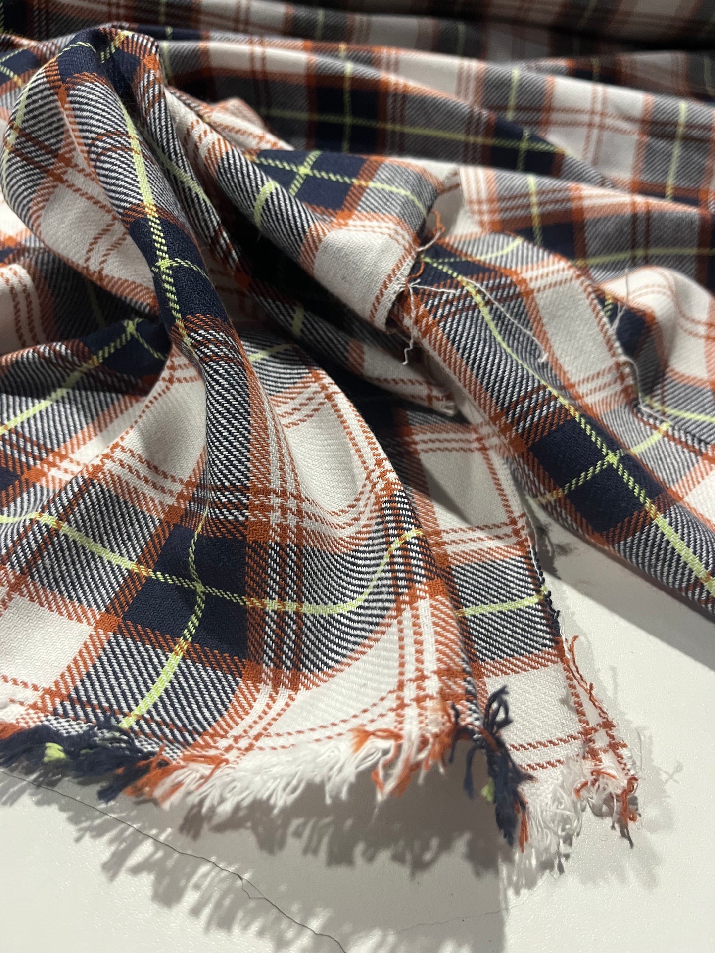 CARLOS 005 heavy cotton check navy/brique