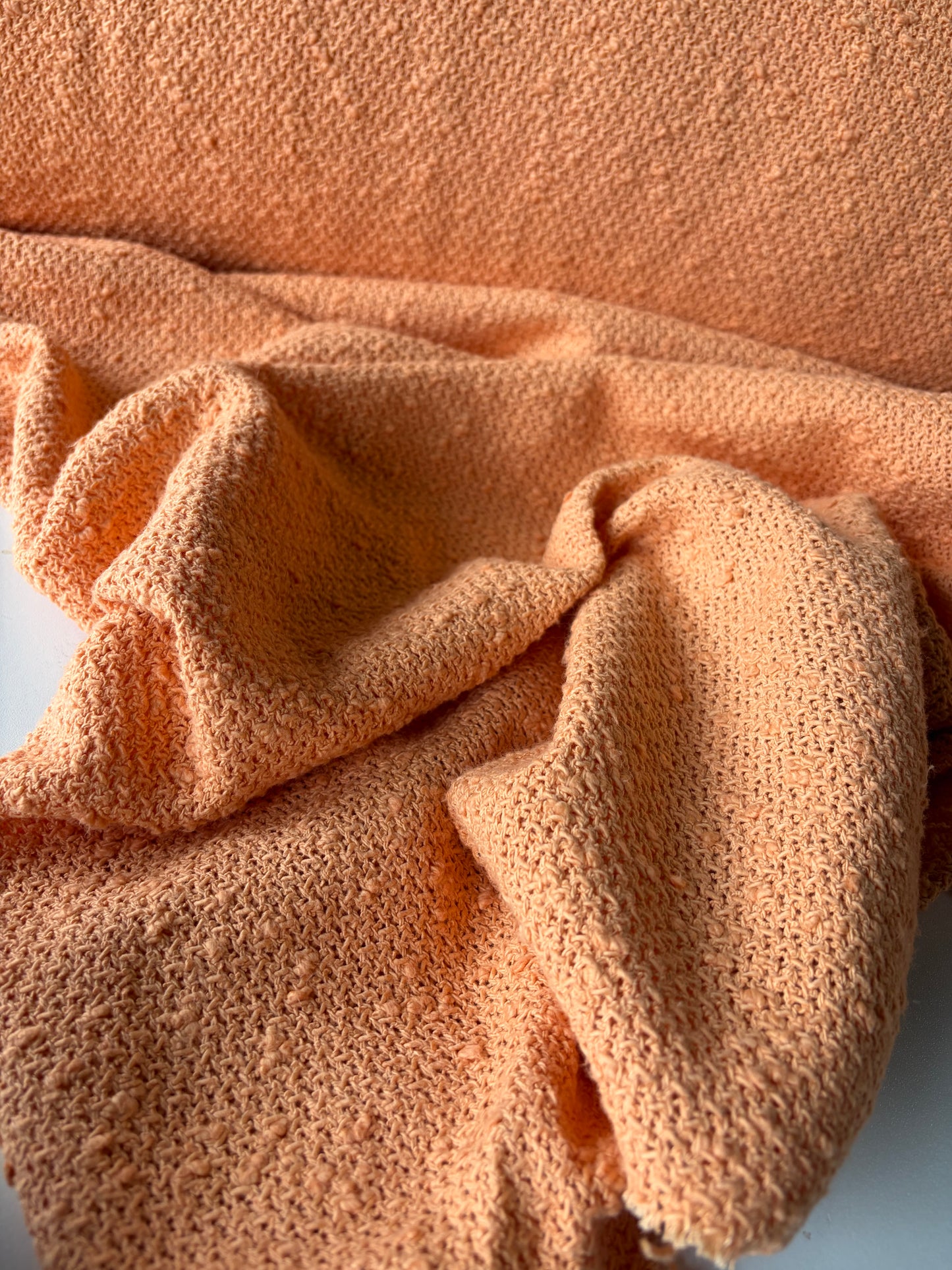 STAN 006 cotton tweed Chanel style check with copper lurex.