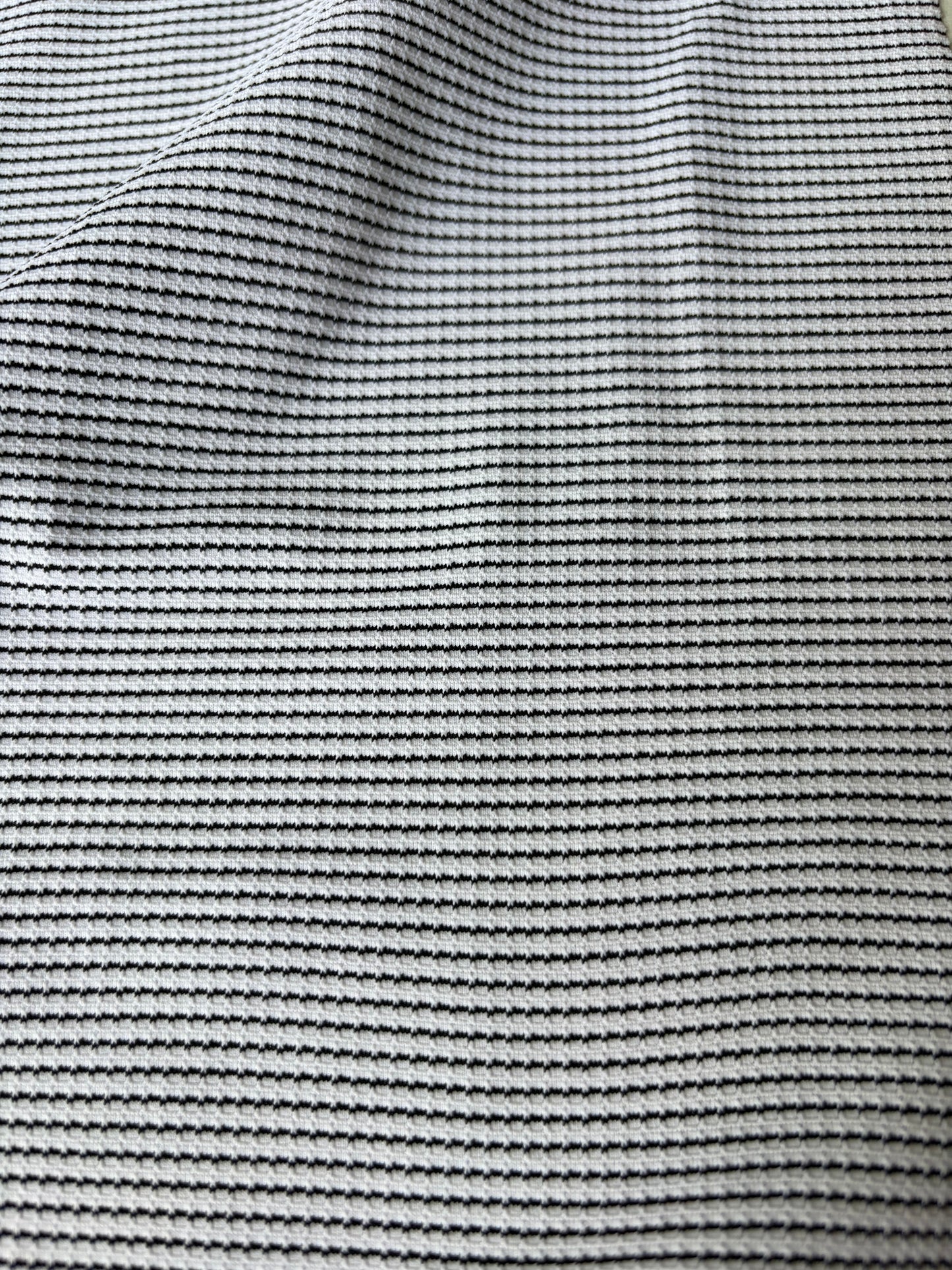AMI 2.07 white/black striped rib jersey