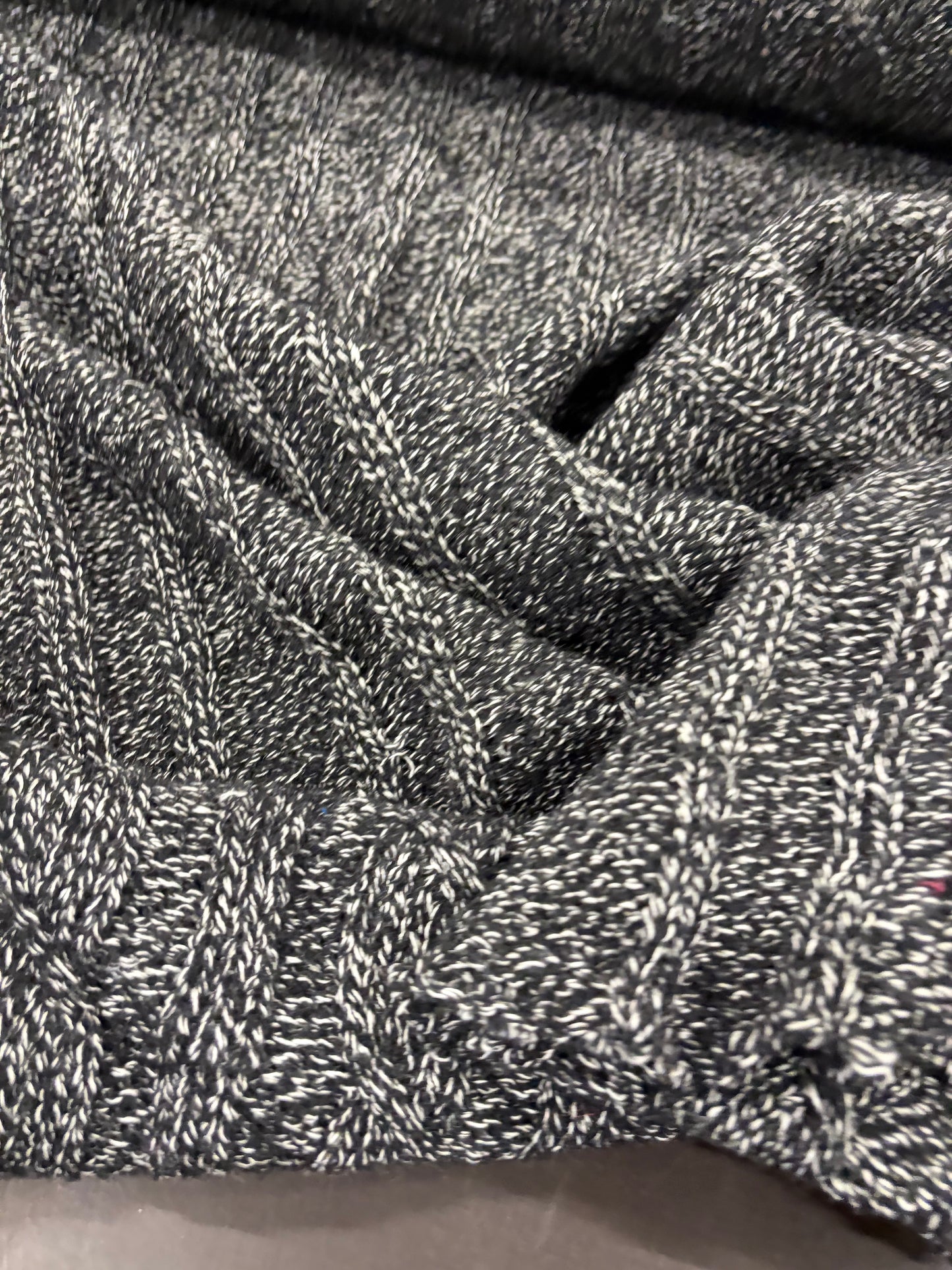 DARIA 014 grey mélange knitted cable 100% wool