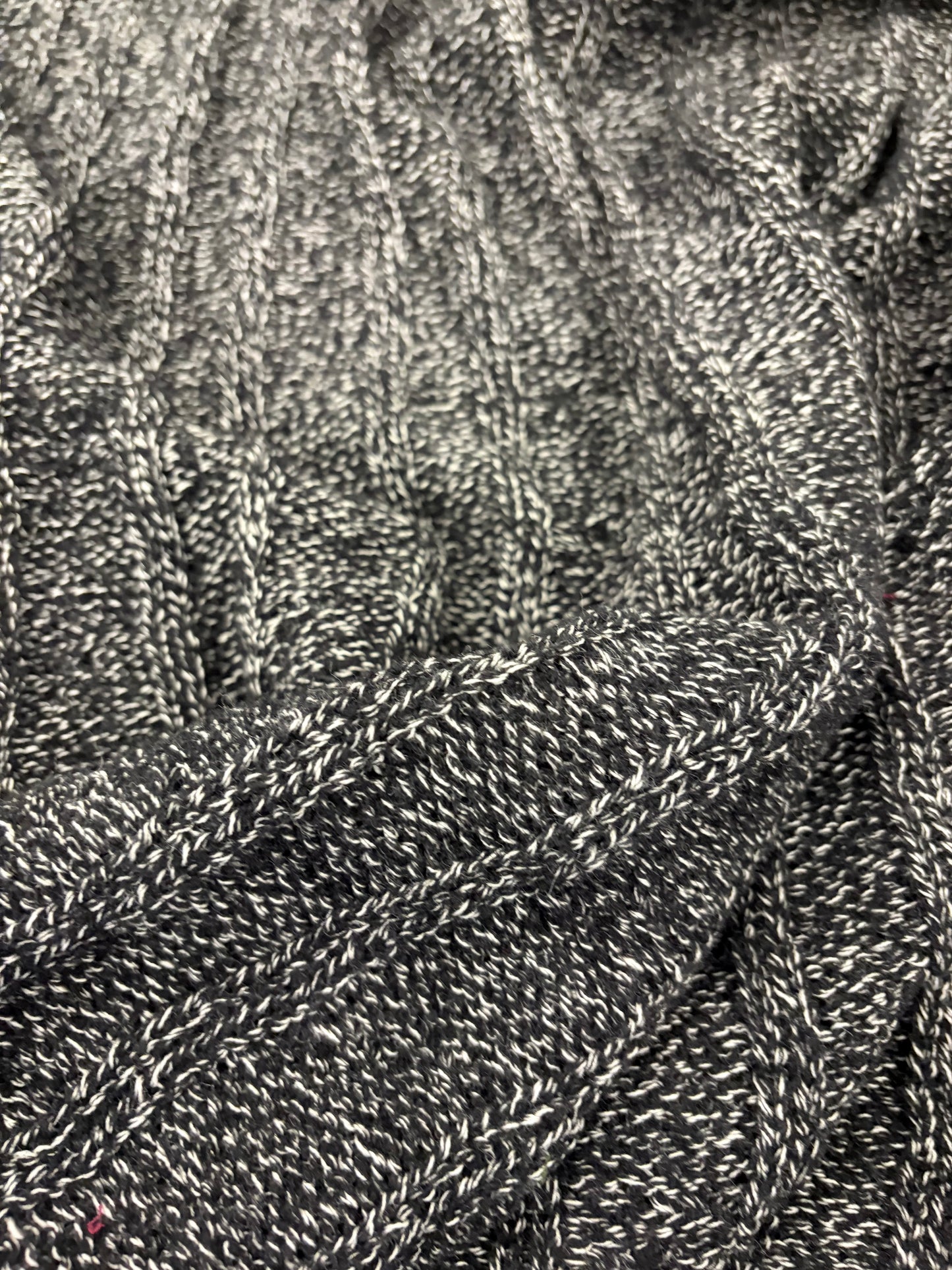 DARIA 014 grey mélange knitted cable 100% wool