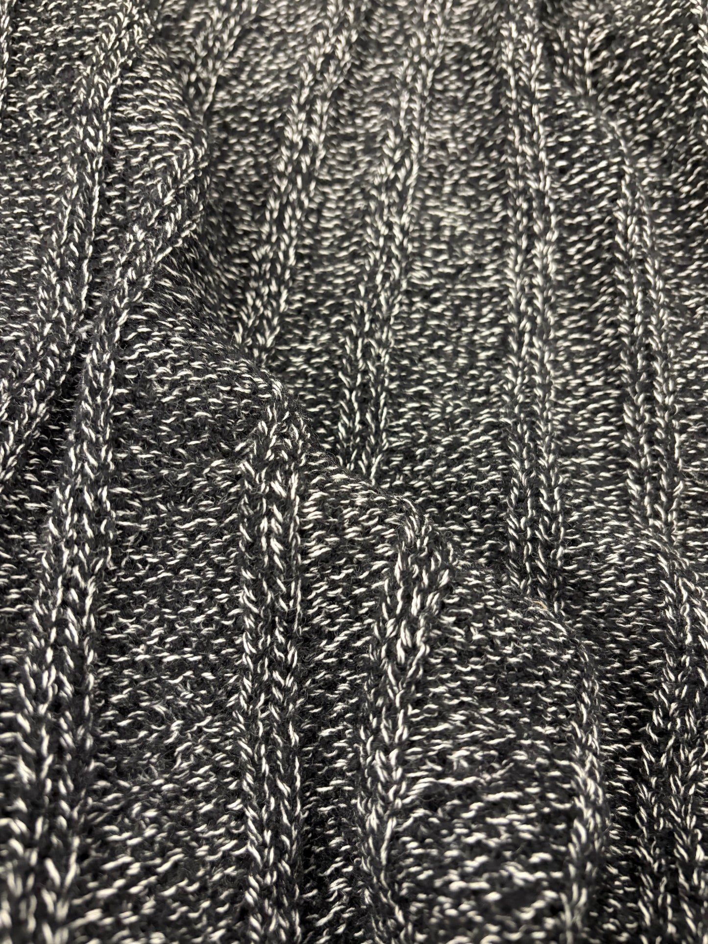 DARIA 014 grey mélange knitted cable 100% wool