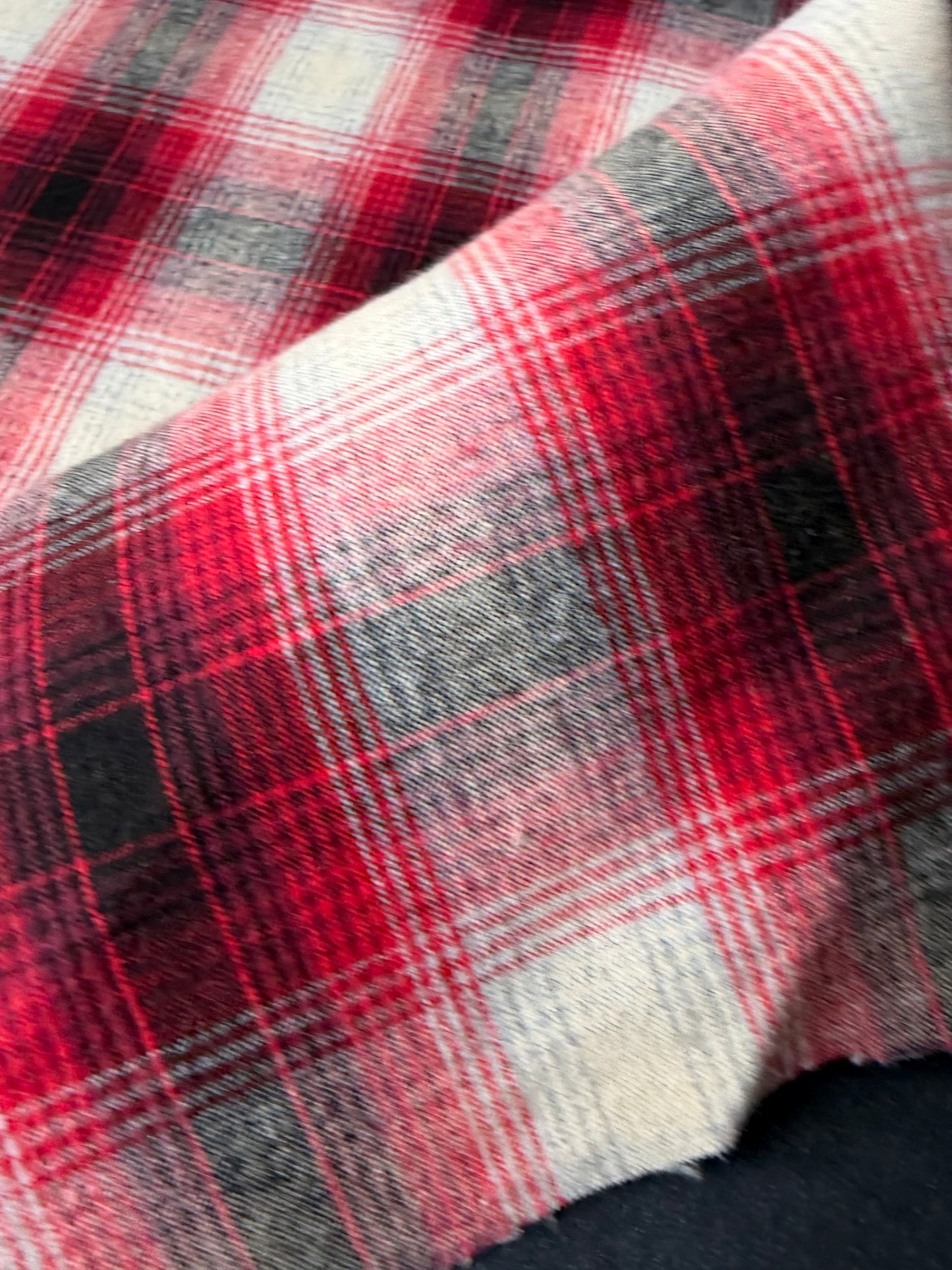 AMI 2.09 checkered double face heavy jeans fabric