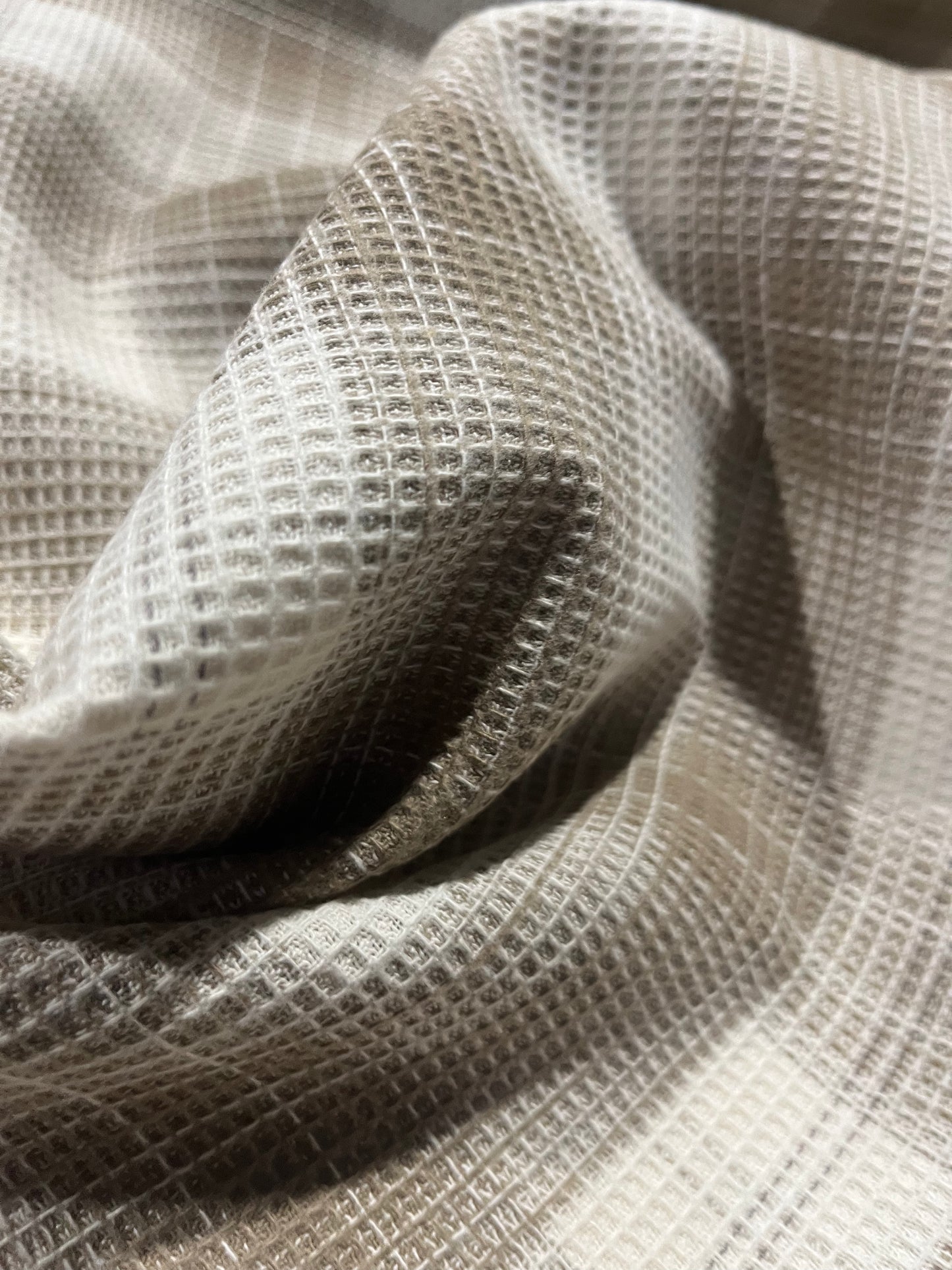 CARLOS 008 heavy cotton check sand/off white