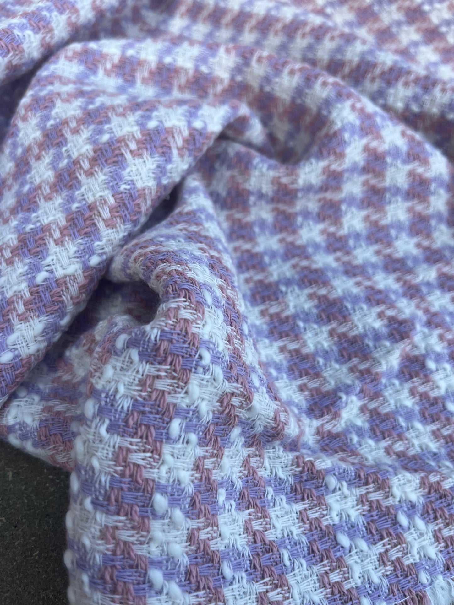 RW 040 cotton "Chanel style" check pink/lilac