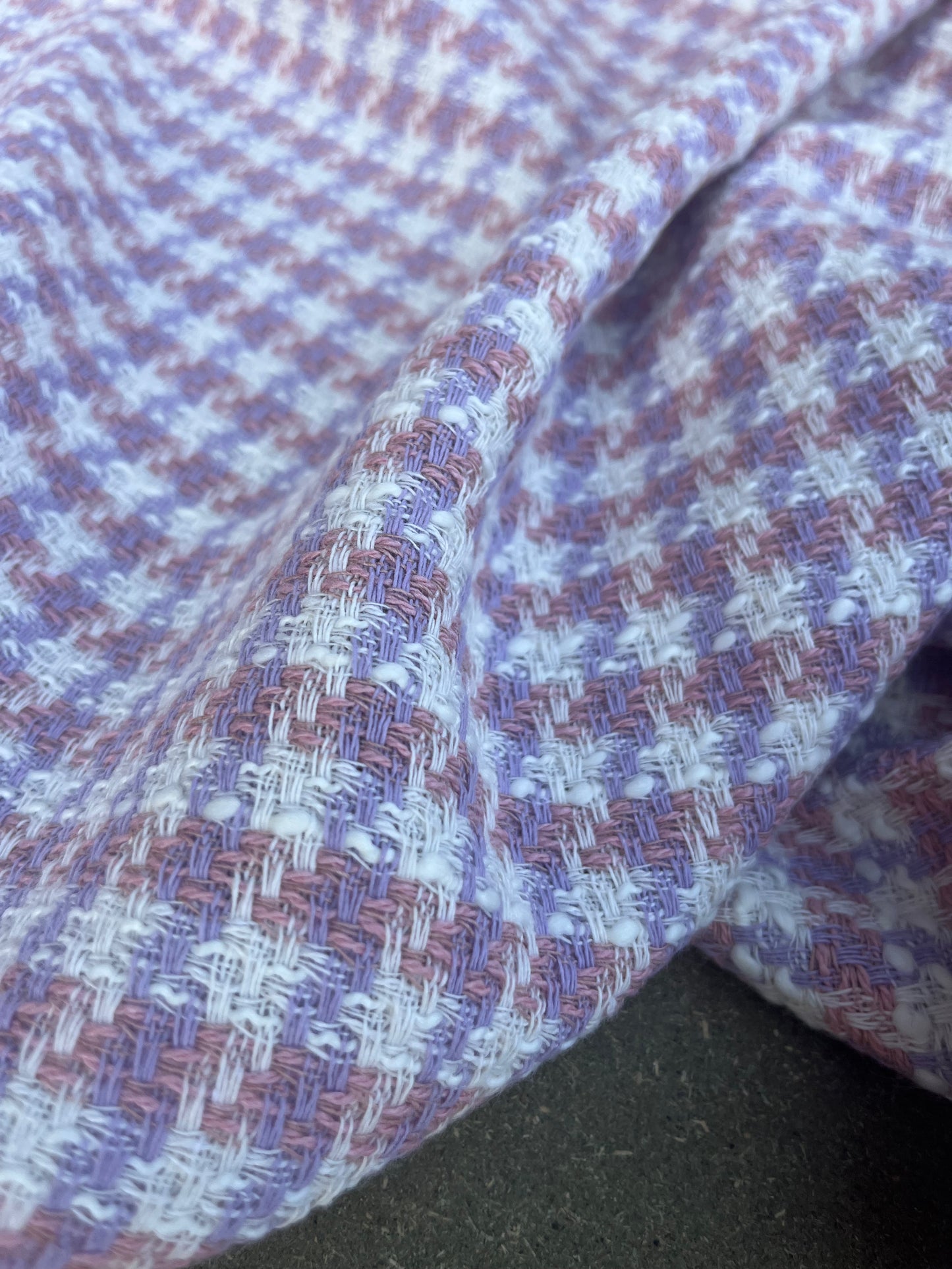 RW 040 cotton "Chanel style" check pink/lilac
