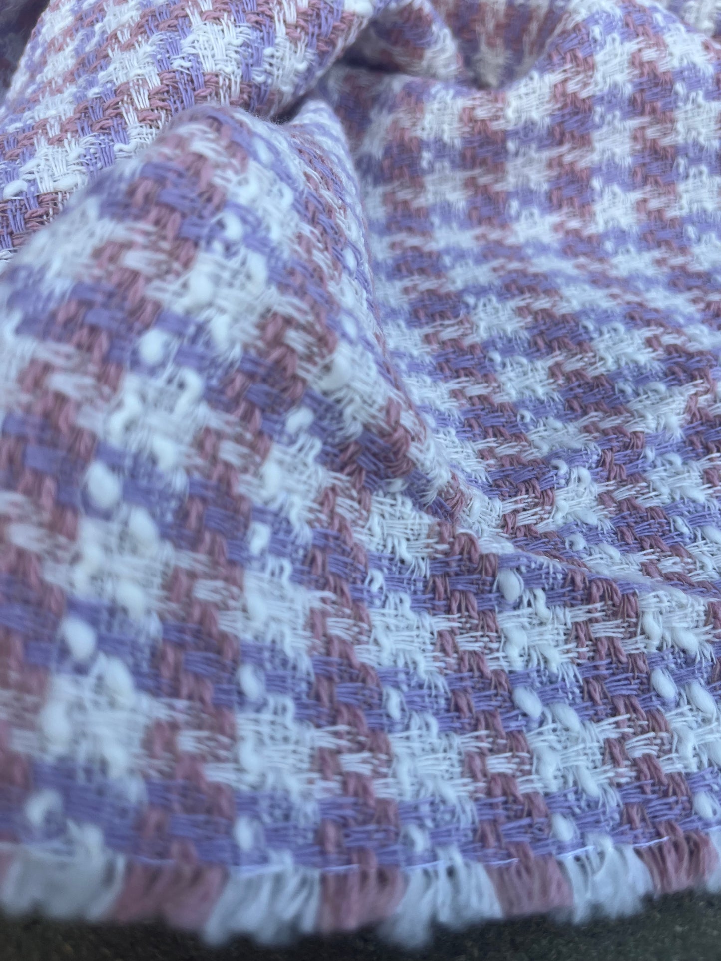 RW 040 cotton "Chanel style" check pink/lilac