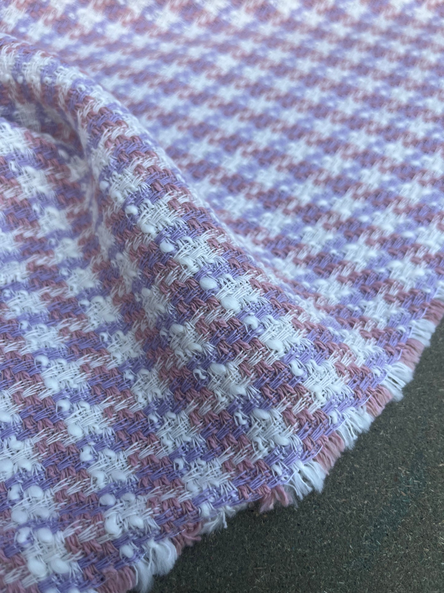 RW 040 cotton "Chanel style" check pink/lilac
