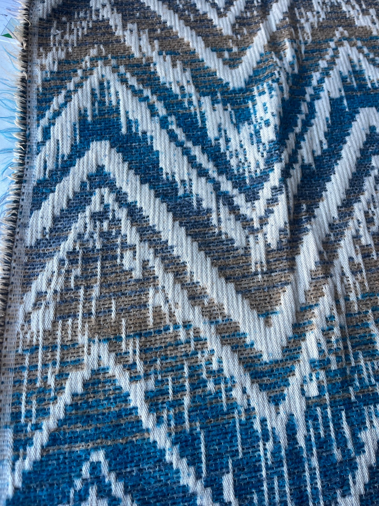 INGA 001  wool jacquard  petrol sand