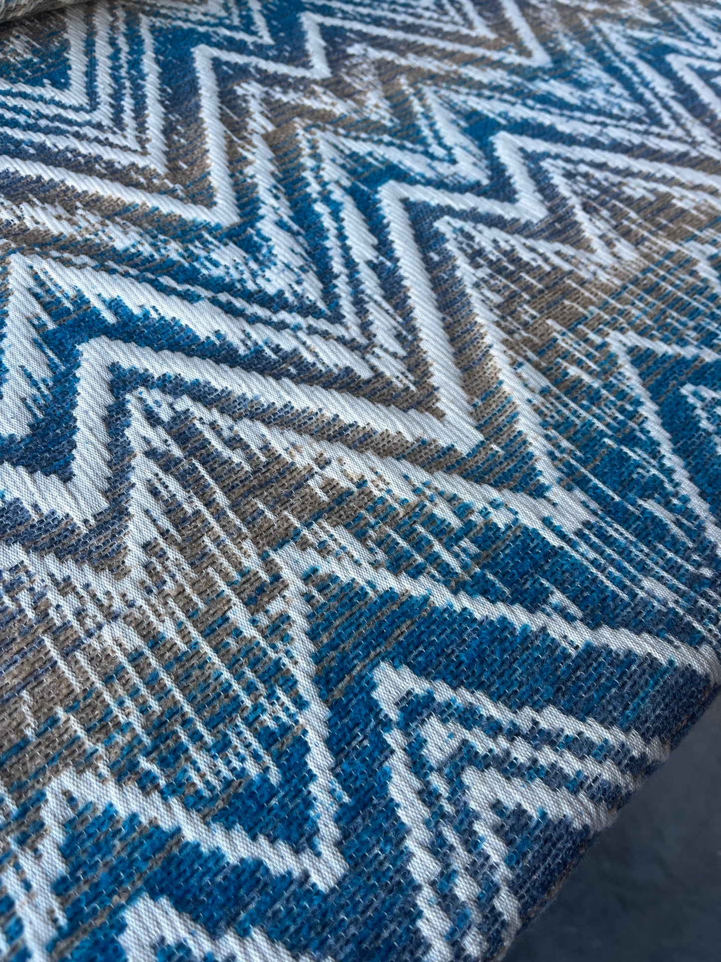 INGA 001  wool jacquard  petrol sand