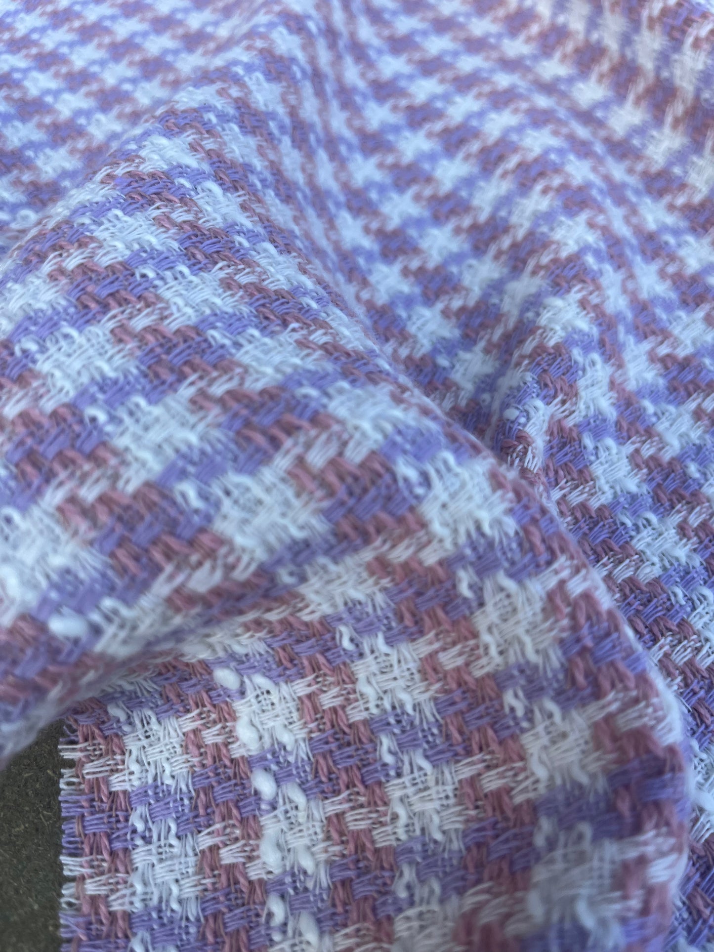 RW 040 cotton "Chanel style" check pink/lilac