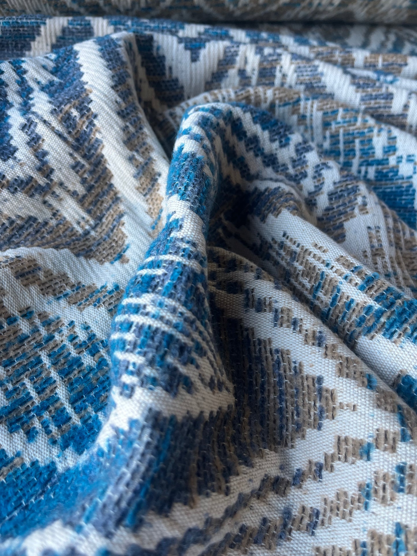 INGA 001  wool jacquard  petrol sand