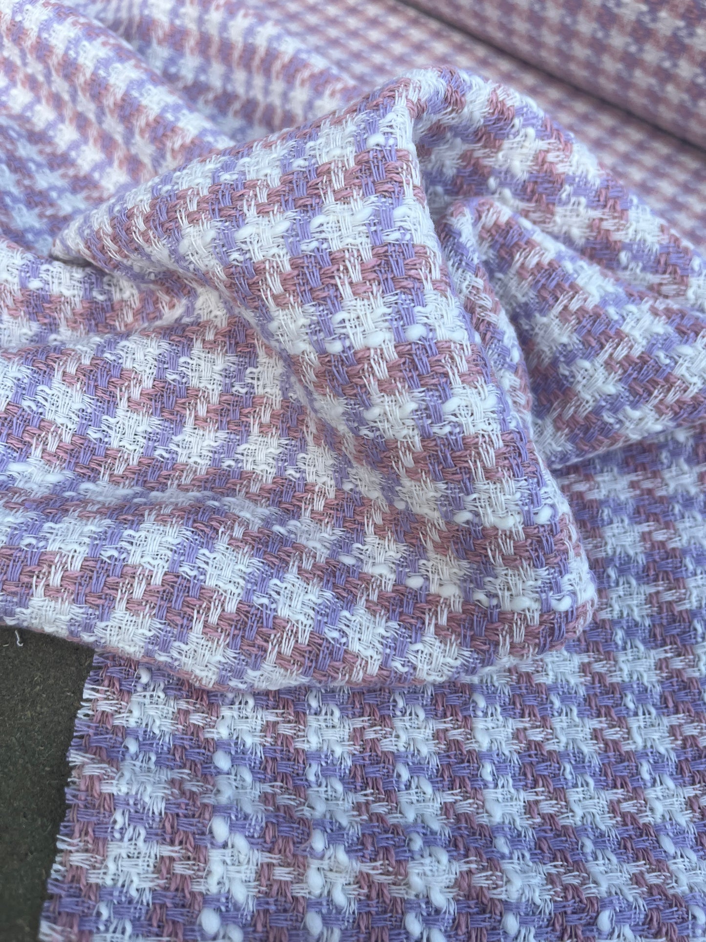 RW 040 cotton "Chanel style" check pink/lilac