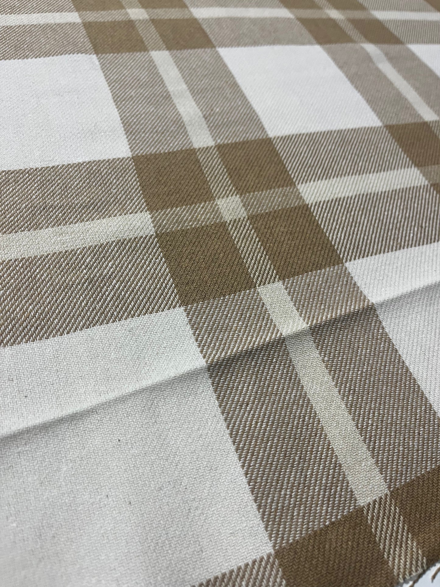 CARLOS 010 heavy cotton check camel/white