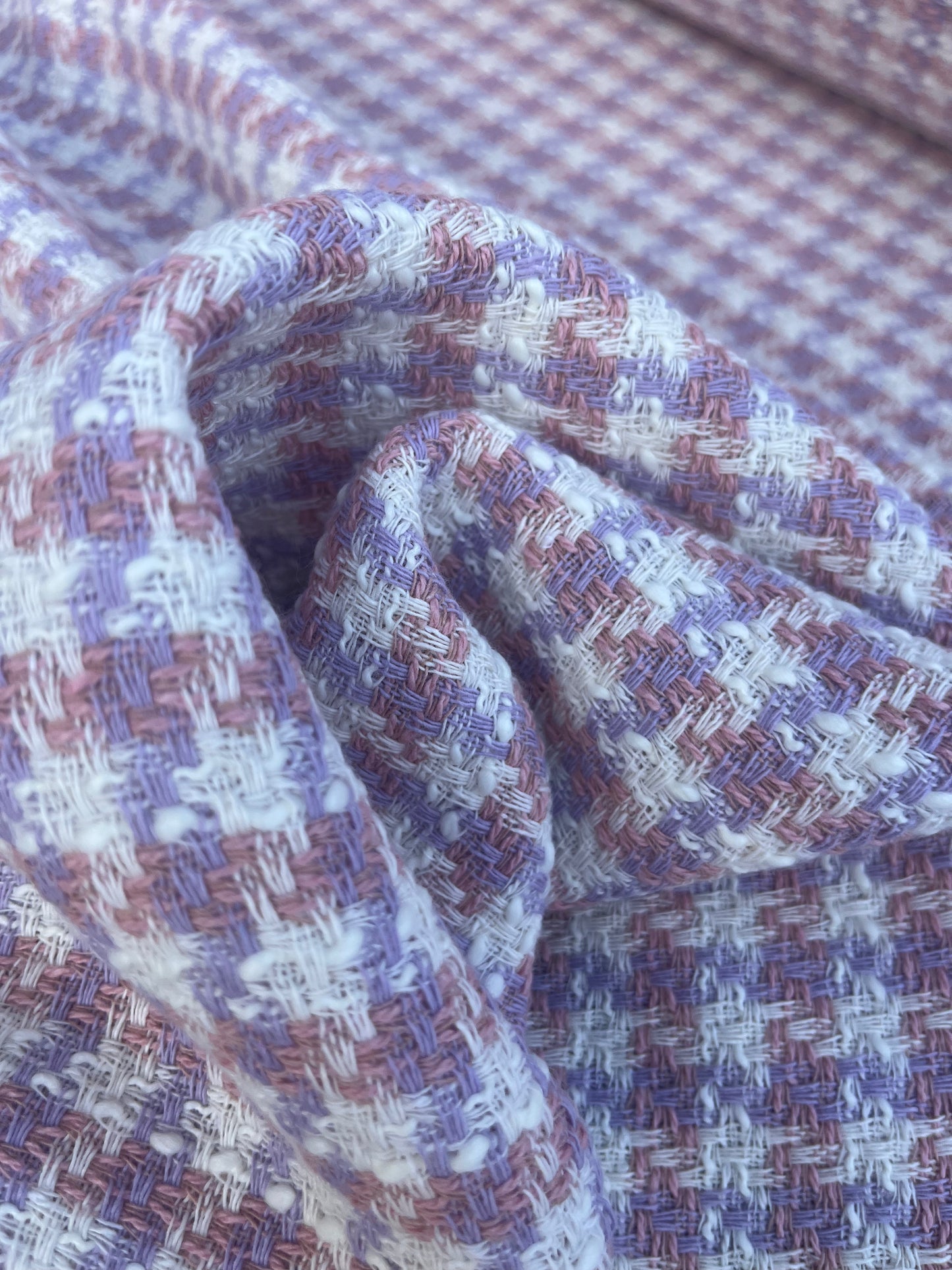 RW 040 cotton "Chanel style" check pink/lilac