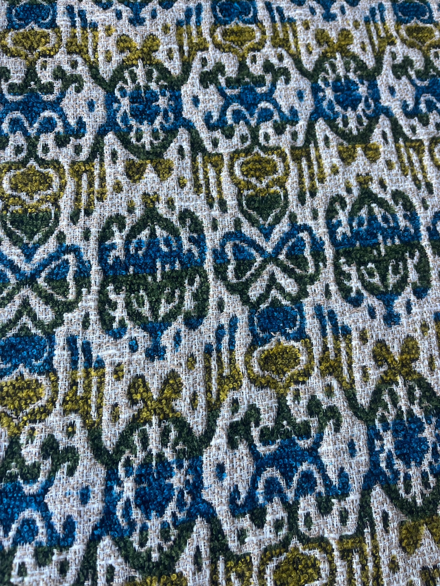 INGA 002  wool jacquard  petrol/green