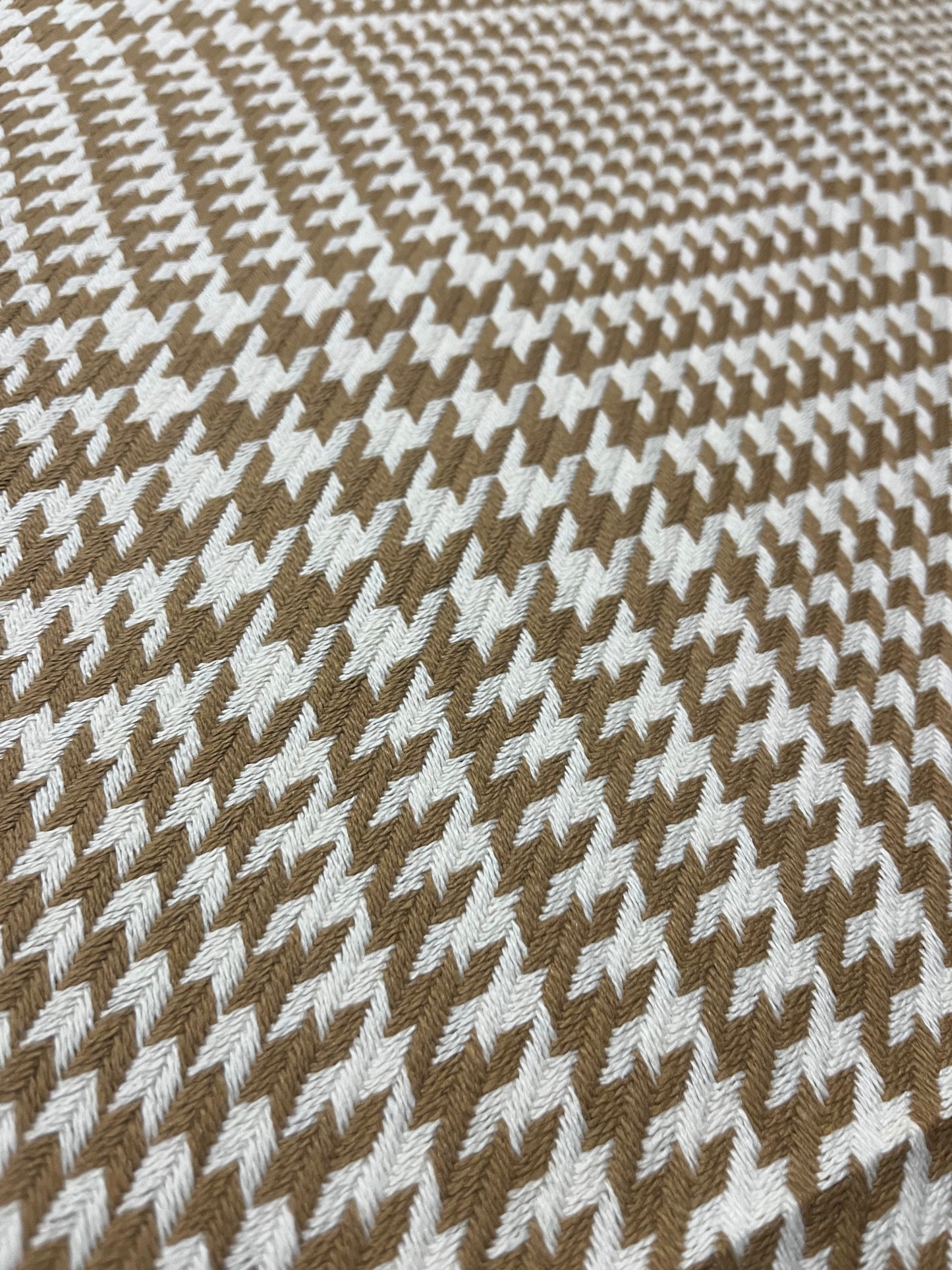 CARLOS 011 cotton tweed Chanel style check camel/white