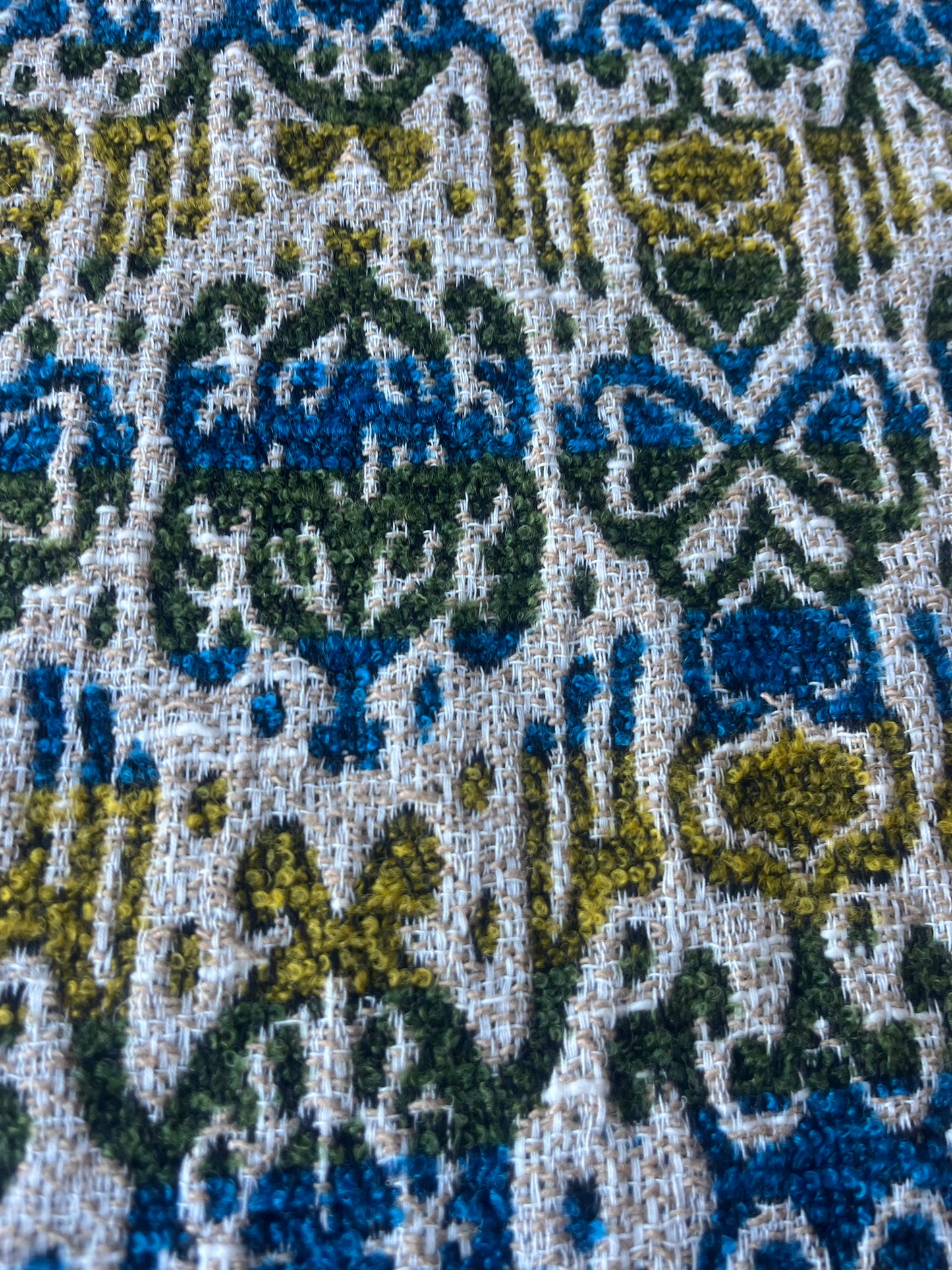 INGA 002  wool jacquard  petrol/green