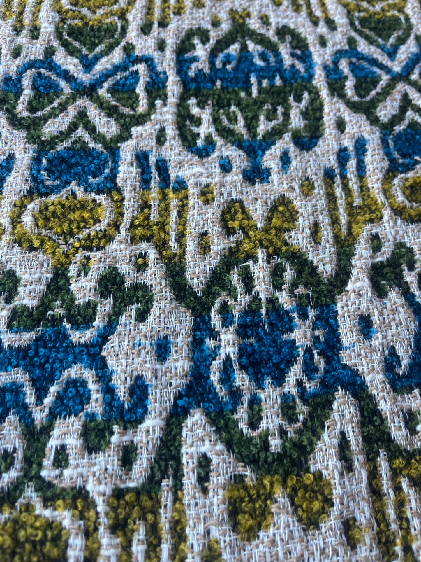 INGA 002  wool jacquard  petrol/green