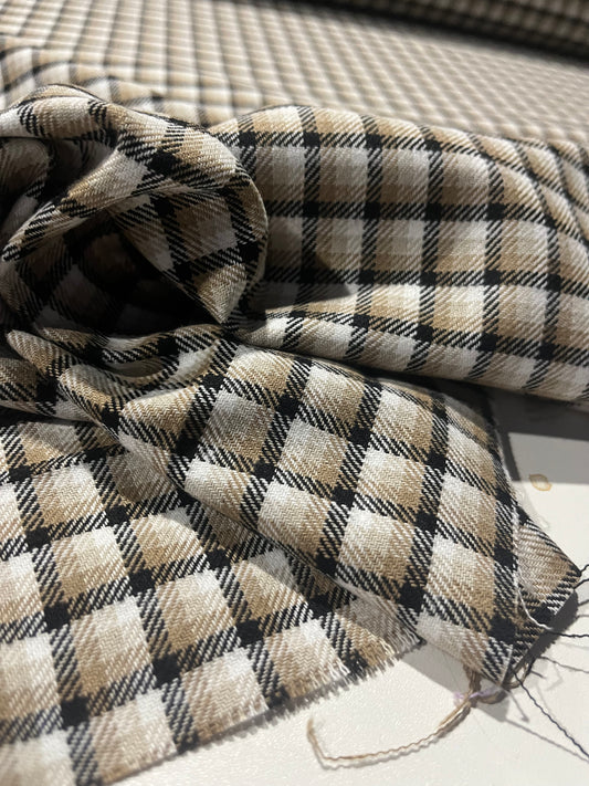 CARLOS 012 heavy cotton check camel/white/black